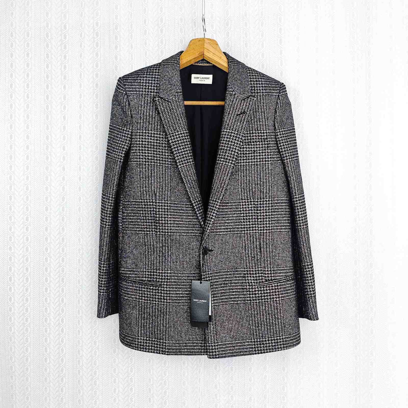 Saint Laurent Paris Saint Laurent Check Single Breasted Blazer Size 38 Size S / US 4 / IT 40 - 1 Thumbnail
