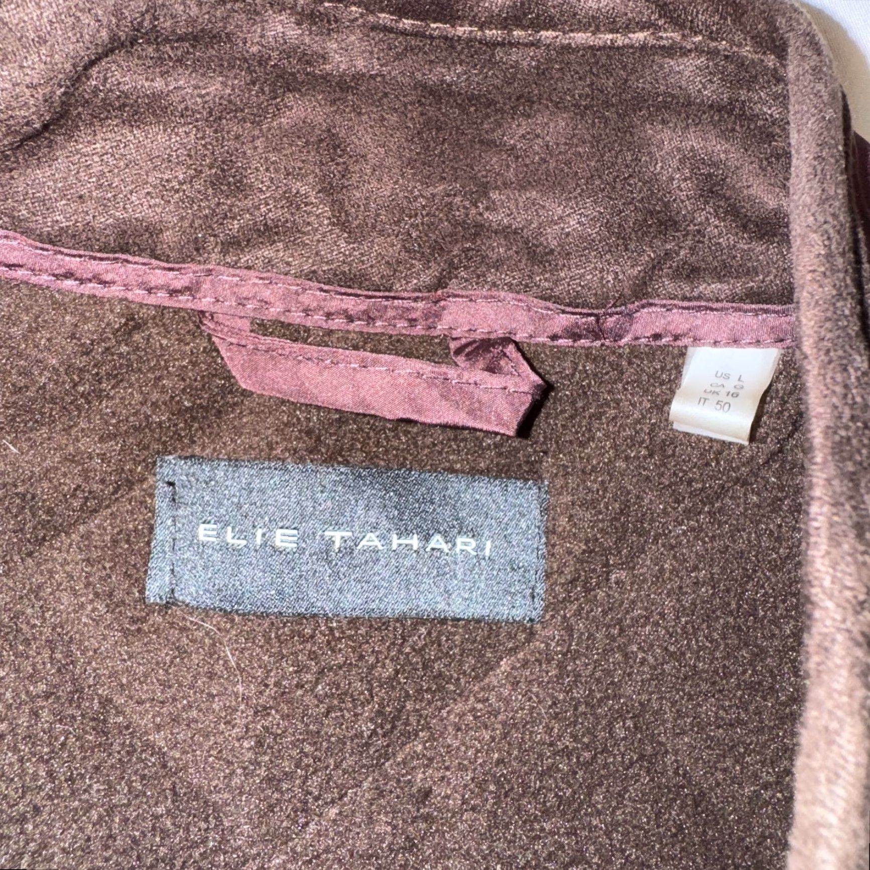 Elie Tahari Elie Tahari Quilted Vest Pockets Fleece Lining Zip Collar Burgundy Red L Size Women Size L / US 10 / IT 46 - 4 Thumbnail