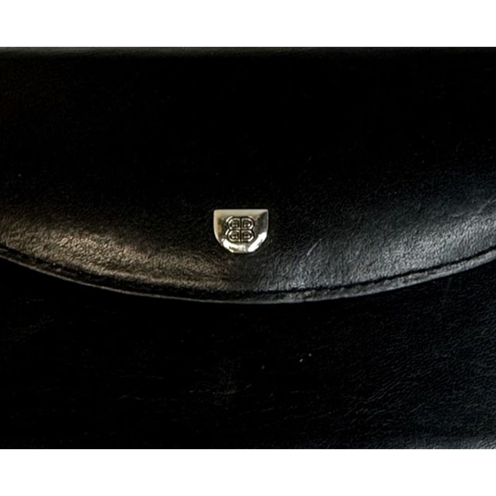 Bosca Vintage Bosca Mezza Luna Wallet Clutch Black Leather Pocket Flap Snap Size ONE SIZE - 3 Thumbnail