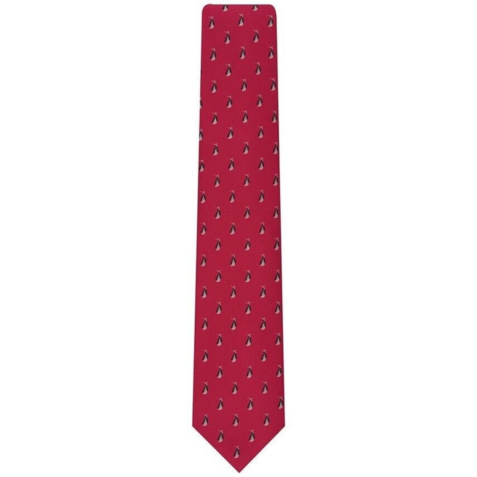 Club Room Club Room Men's Red Penguin Printed Festive Classic Tie Size ONE SIZE - 2 Thumbnail