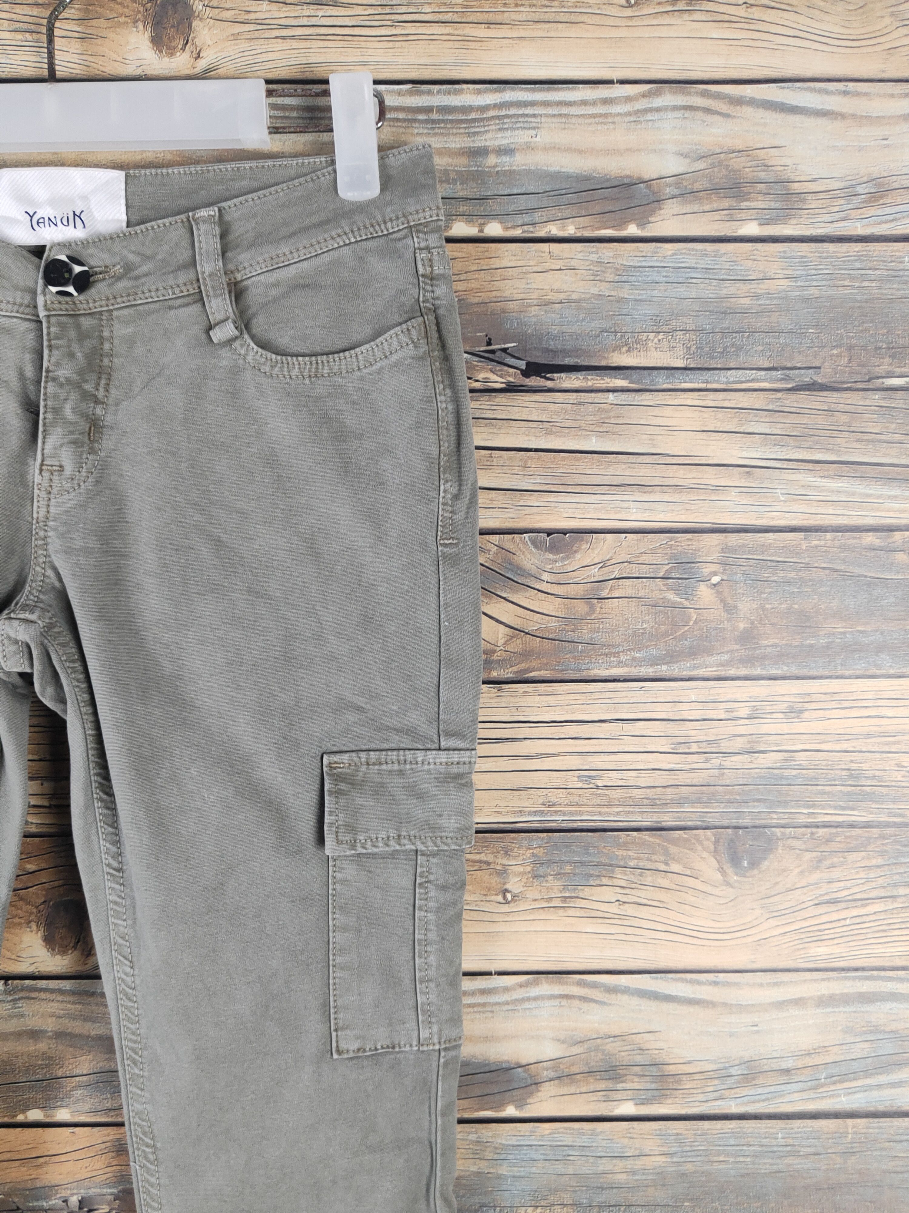 Japanese Brand DL Yanuk Army Green Multipocket Cargo Pants #2171 Size 27" / US 4 / IT 40 - 5 Thumbnail