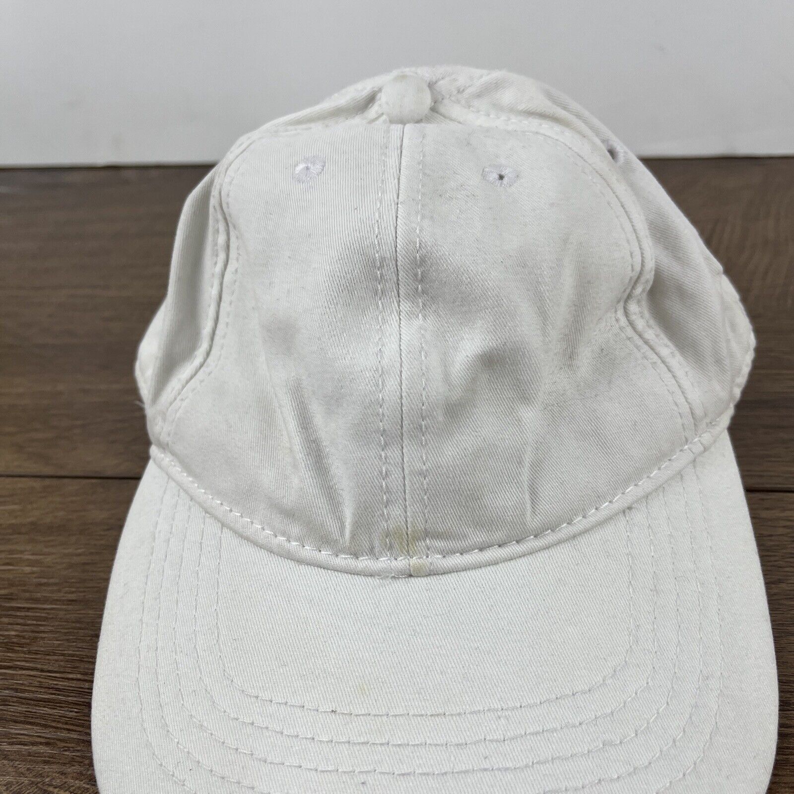 Other Plain White Hat Baseball White Hat Adjustable Adult Size Hat Size ONE SIZE - 6 Thumbnail