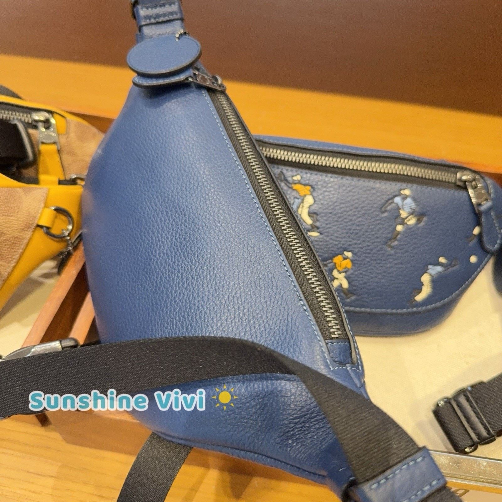 Coach NWT Coach Warren Mini Belt Bag With Baseball CAX43 Deep blue Size ONE SIZE - 3 Thumbnail