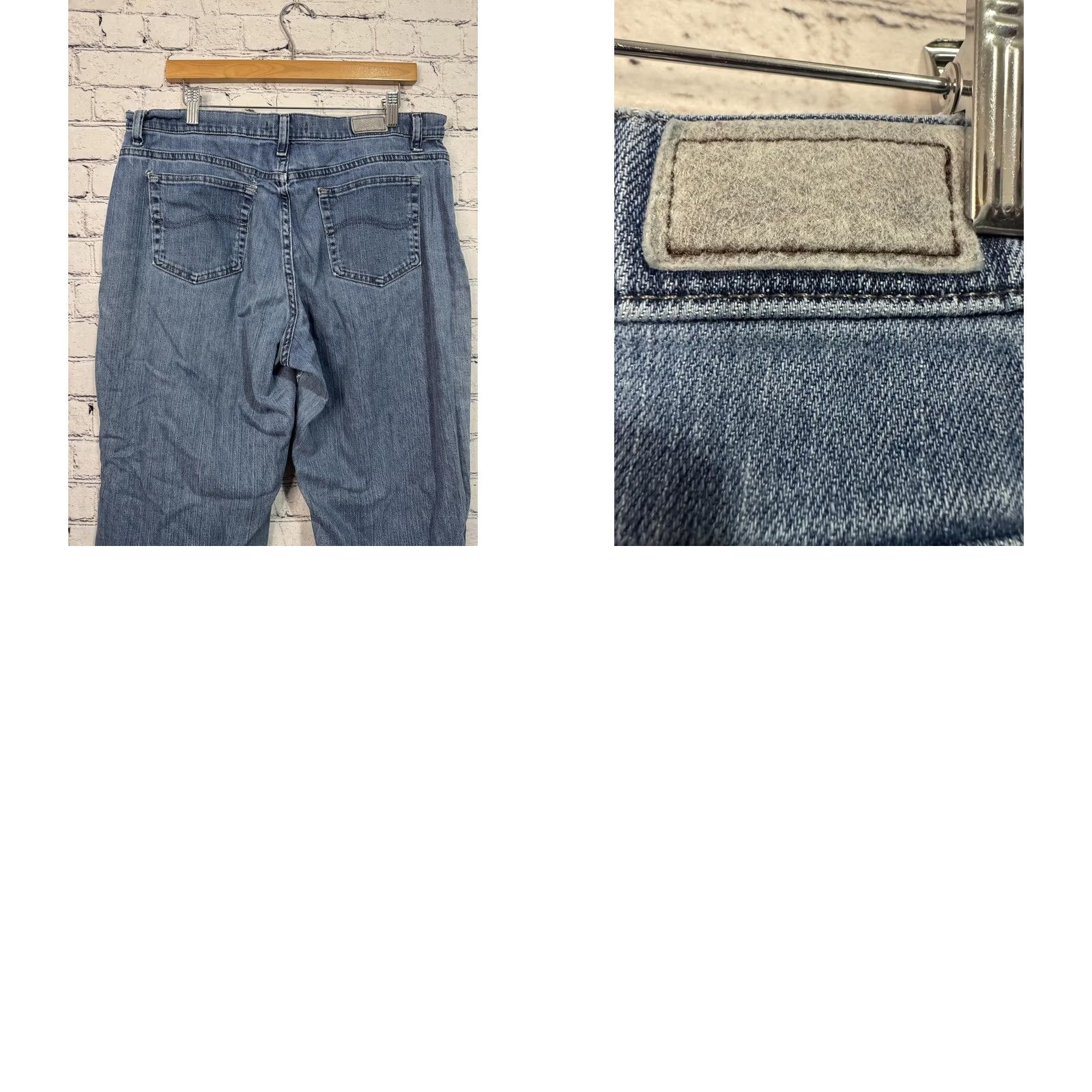 Lee Lee Jeans Women’s Relaxed Straight Leg Jeans 34x26 Blue 28 Regular Size 14 Short Mens Women Girls Size 24" / US 00 / IT 34 - 8 Thumbnail