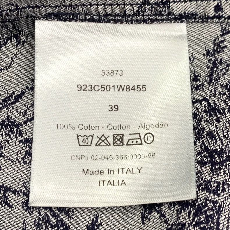 Dior DiorSize 39 Blue pattern full-print lapel long-sleeved shir Size US XXS / EU 40 - 7 Thumbnail