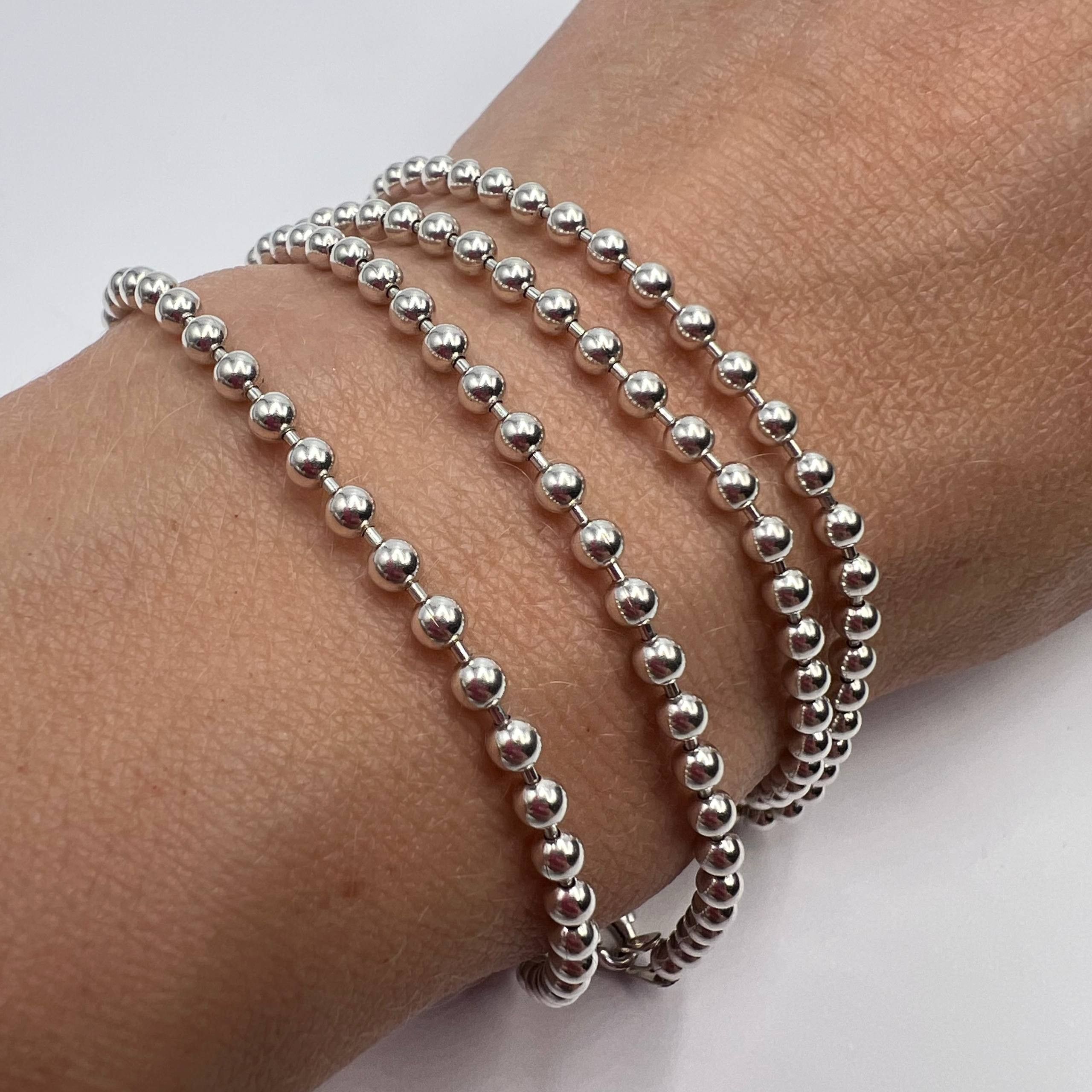 Vintage Vintage Sterling Silver 925 Ball Chain Necklace 58cm 14.2g Size ONE SIZE - 7 Thumbnail