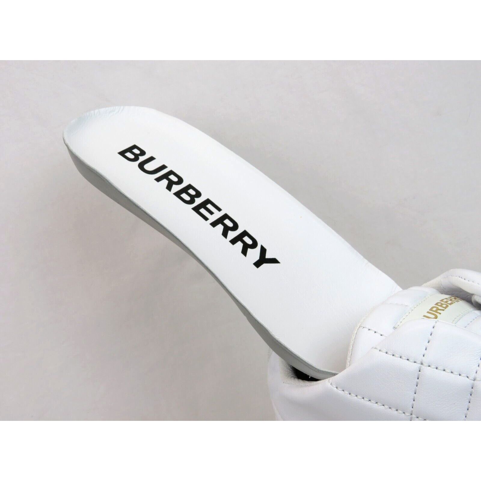 Burberry AXBURTON WHITE CHECK QUILTED LEATHER LOGO SNEAKERS 9 US 42 Size US 9 / EU 42 - 12 Thumbnail