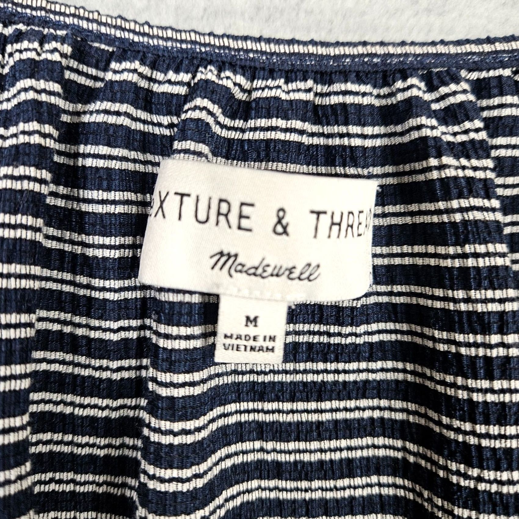 Madewell Madewell Stripes Round neck Waffle Top Women's Size M Multicolor Cotton Blend Blouse Short Sleeve Casual Regular Keyboard: Note - no extra text Size M / US 6-8 / IT 42-44 - 2 Thumbnail