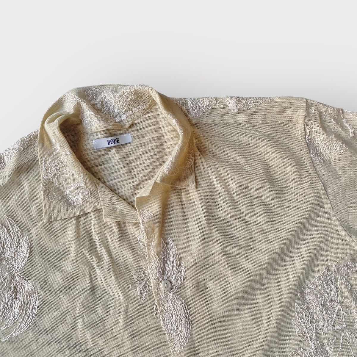 Bode Bode Moth Veil embroidered Mesh shirt Size US M / EU 48-50 / 2 - 7 Thumbnail