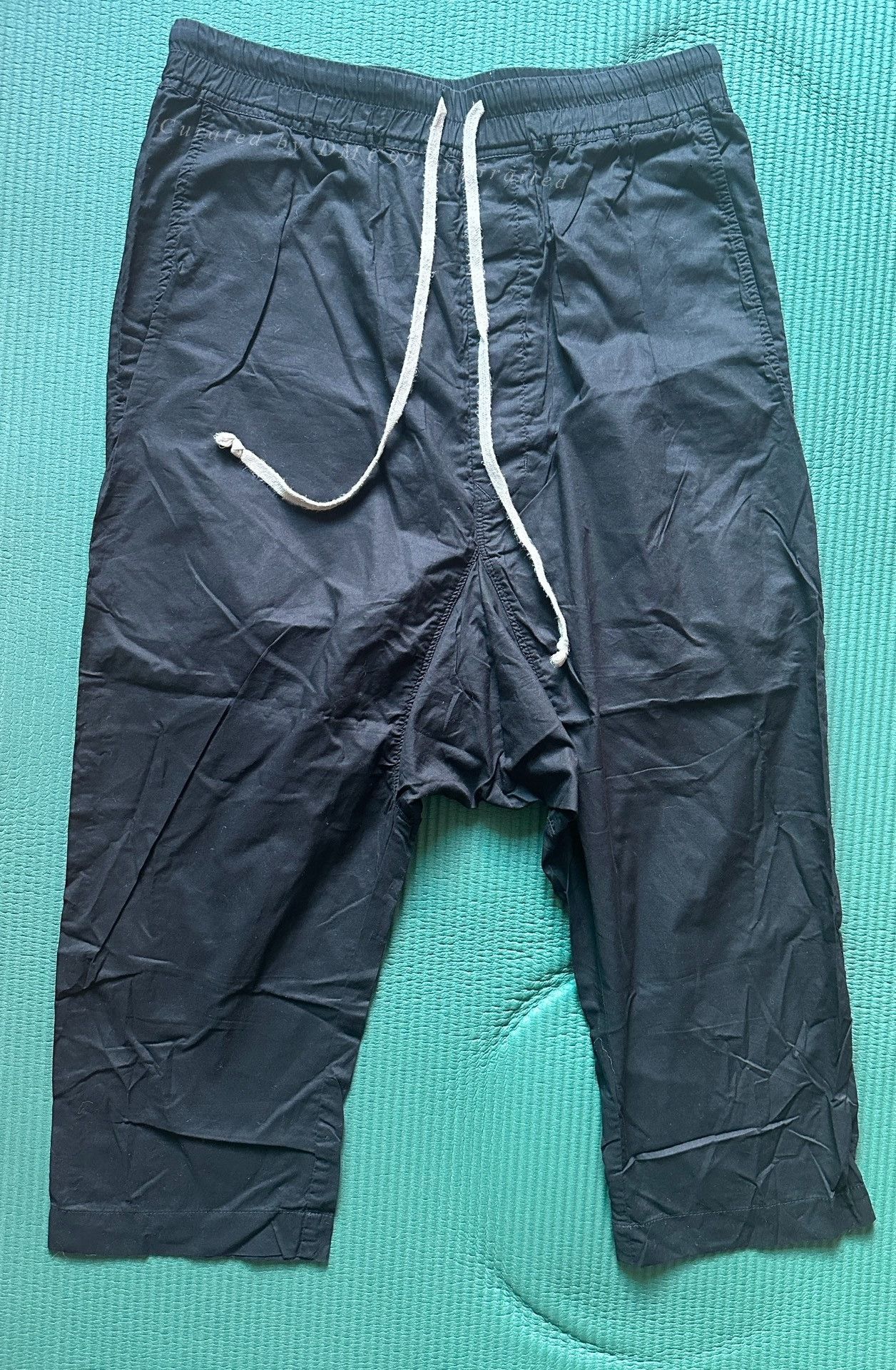 Rick Owens Rick Owens Black Drop-Crotch Pants Size US 34 / EU 50 - 1 Thumbnail