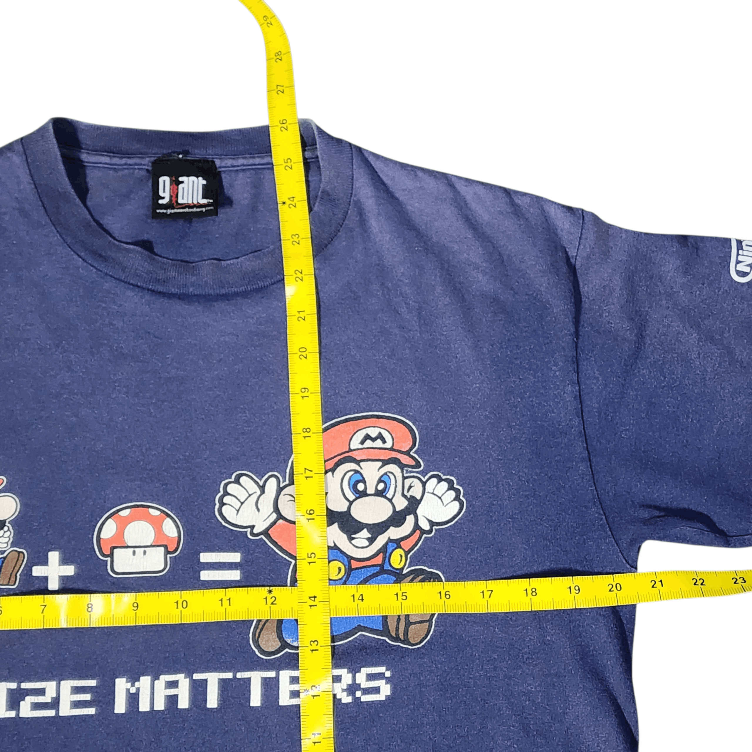 Nintendo Vintage Nintendo Mario Bros Size Matters shirts Size US M / EU 48-50 / 2 - 7 Thumbnail