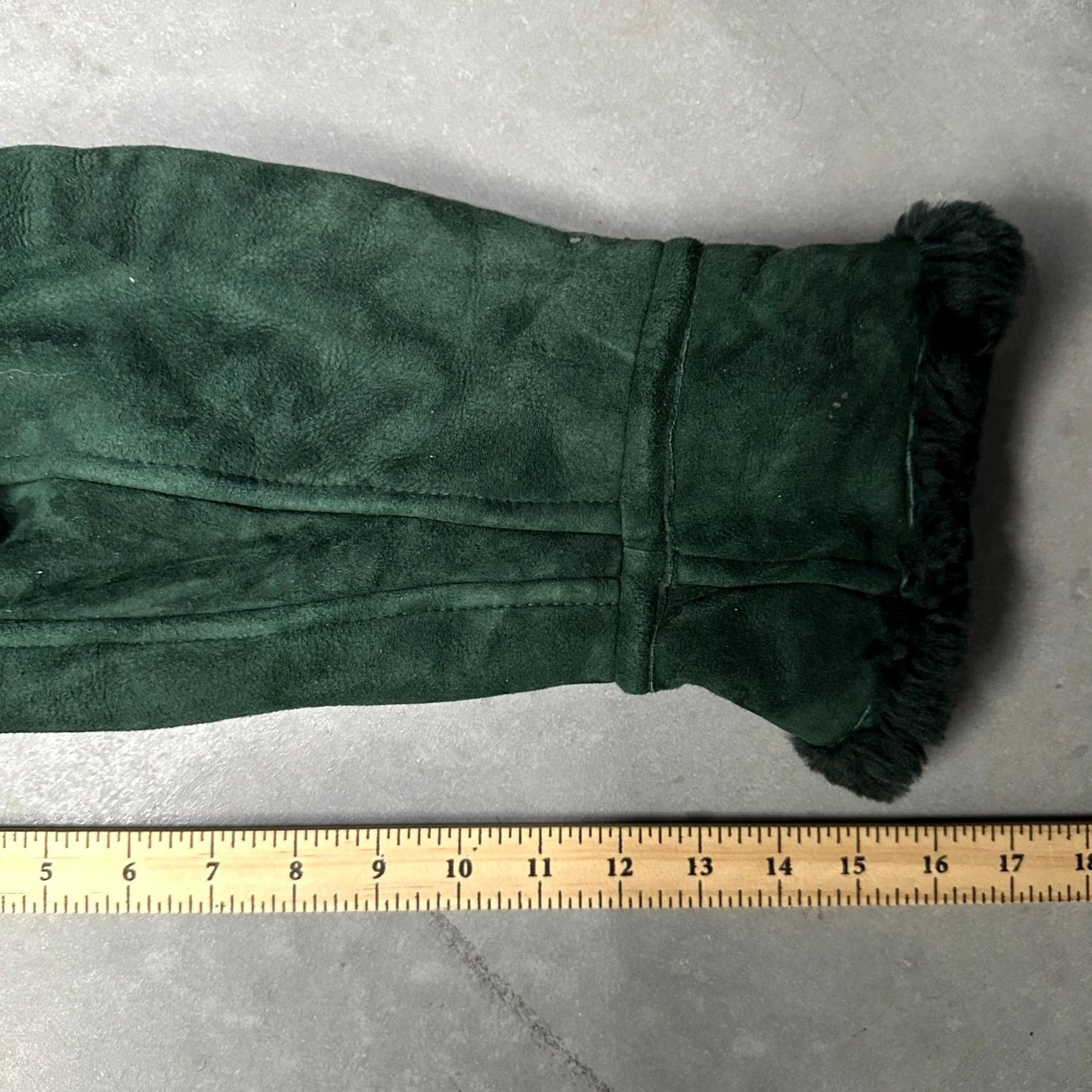 Vintage VINTAGE Overland Sheepskin Leather Long Coat Womens Small Green Lined Pockets Coat Womens S Green Vintage Trench Coat Size S / US 4 / IT 40 - 3 Thumbnail
