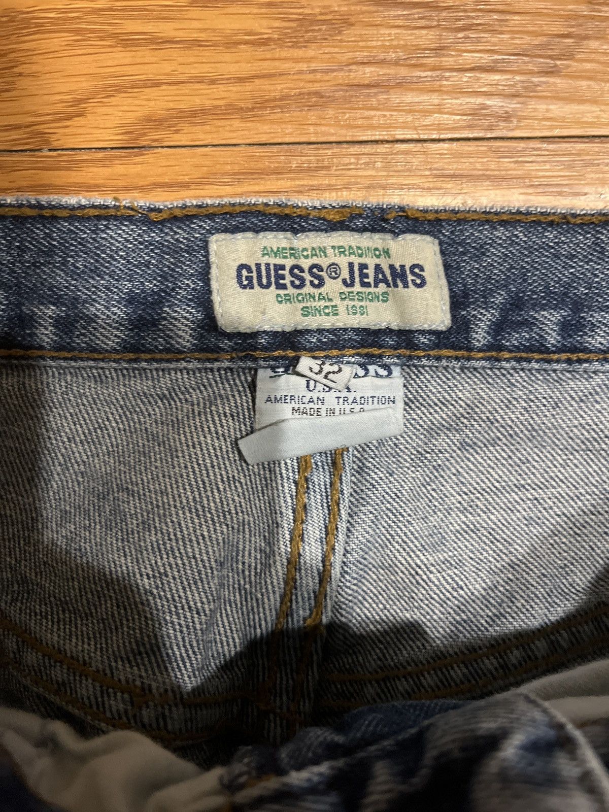 Guess vintage 90’s blue guess jeans Size US 31 - 4 Thumbnail