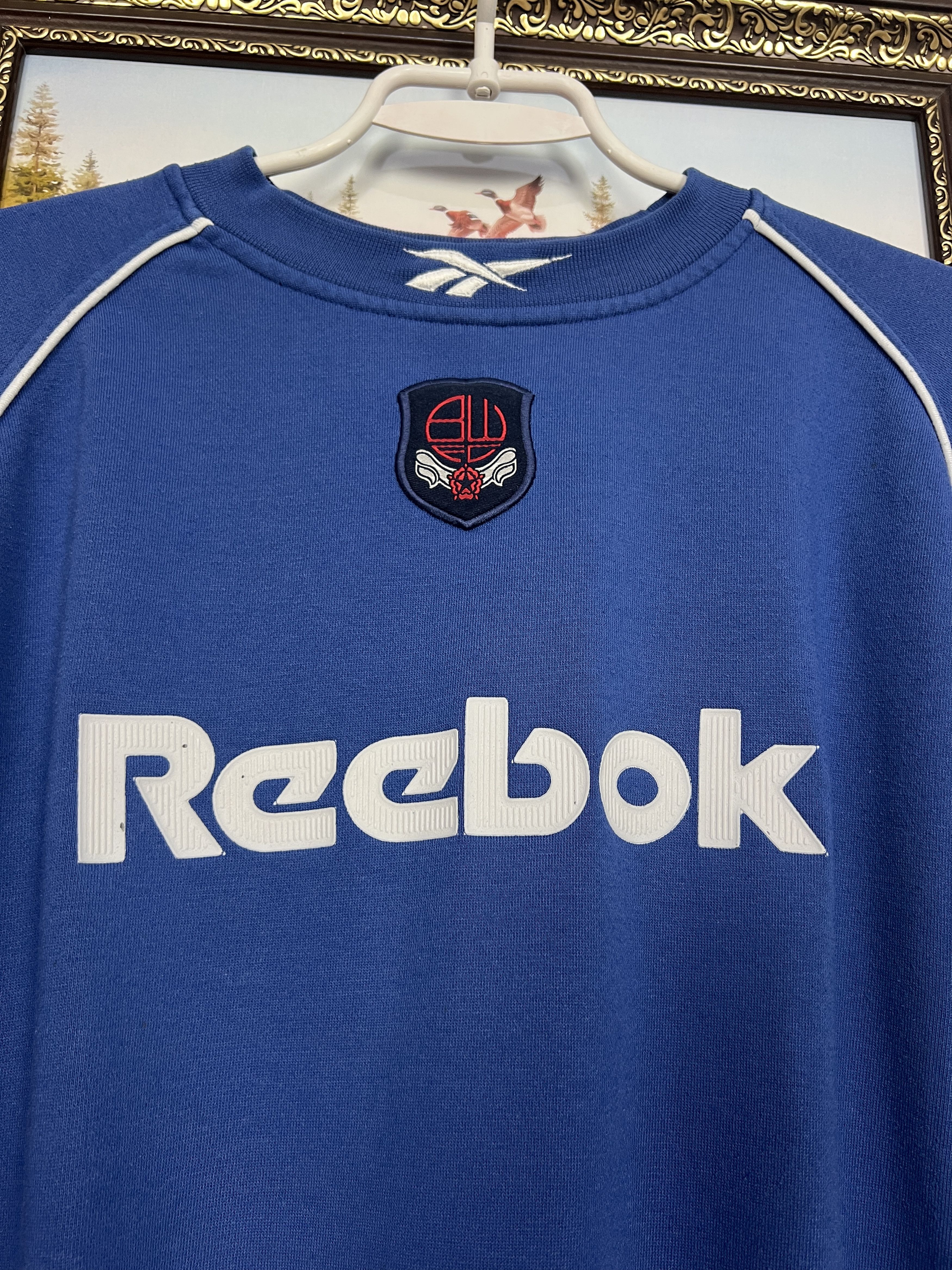 Reebok Vintage Bolton Wanderers Football Sweatshirt Soccer Crewneck Size US M / EU 48-50 / 2 - 3 Thumbnail