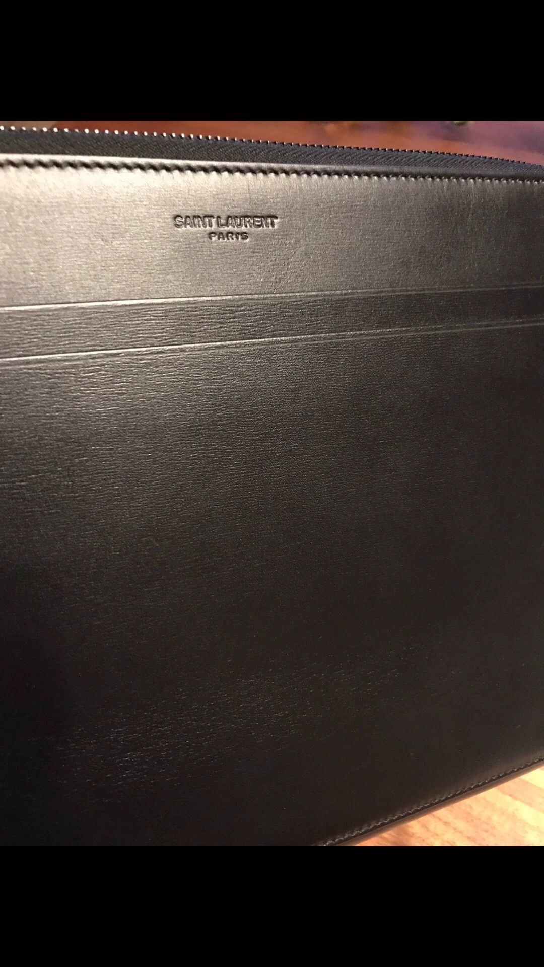 Saint Laurent Paris SLP all leather black versatile clutch Size ONE SIZE - 3 Thumbnail