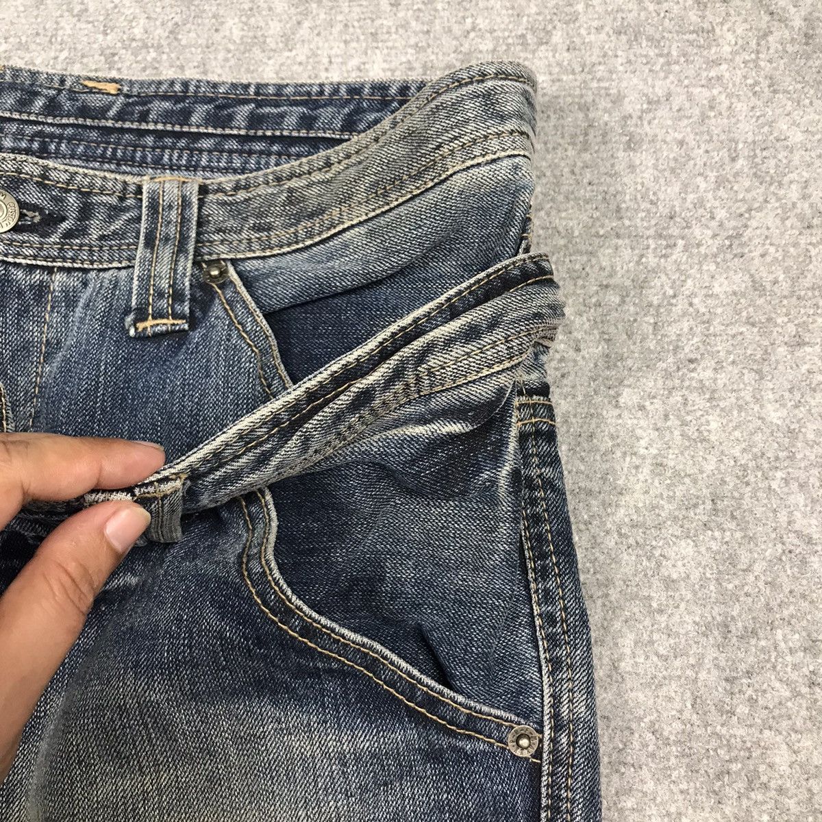 Japanese Brand × PPFM × Tornado Mart DOUBLE WAIST PPFM DISTRESSED JAPAN RARE DENIM PANTS Size US 32 / EU 48 - 10 Thumbnail