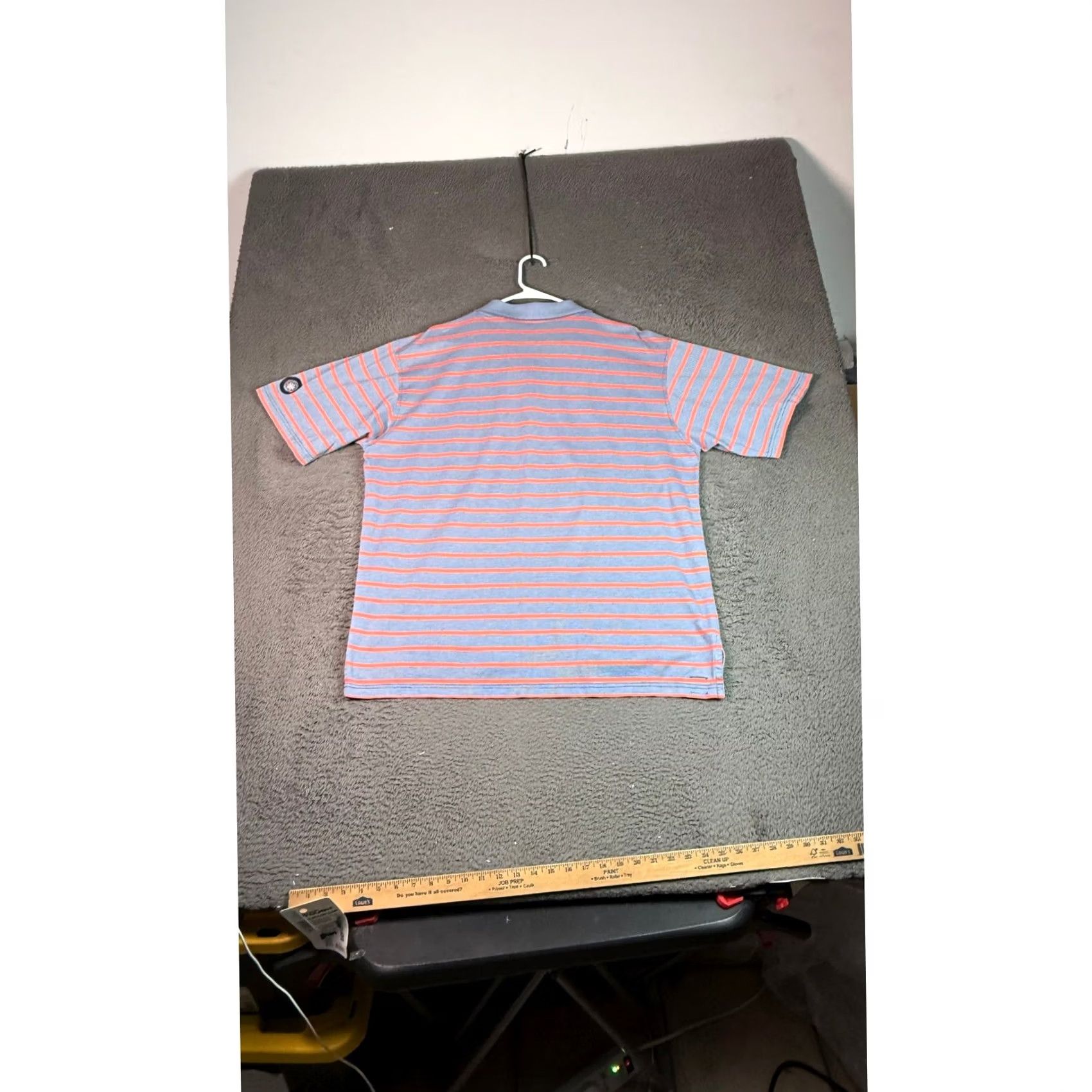 Peter Millar Peter Millar Polo Shirt Striped Golf Casual Short Sleeve Blue Orange Large L Mens Polo Shirt Size US L / EU 52-54 / 3 - 7 Thumbnail