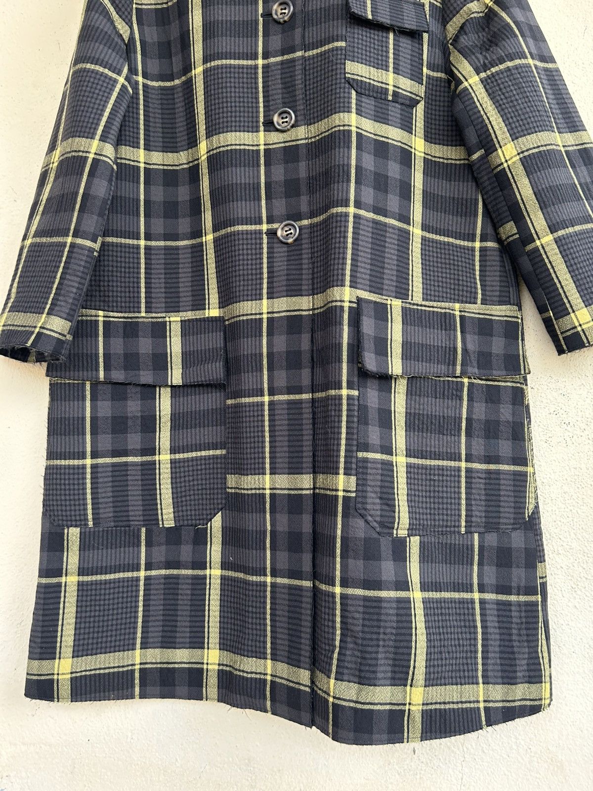 Missoni Missoni Virgin Wool Checkered Long Coat Size US S / EU 44-46 / 1 - 9 Thumbnail