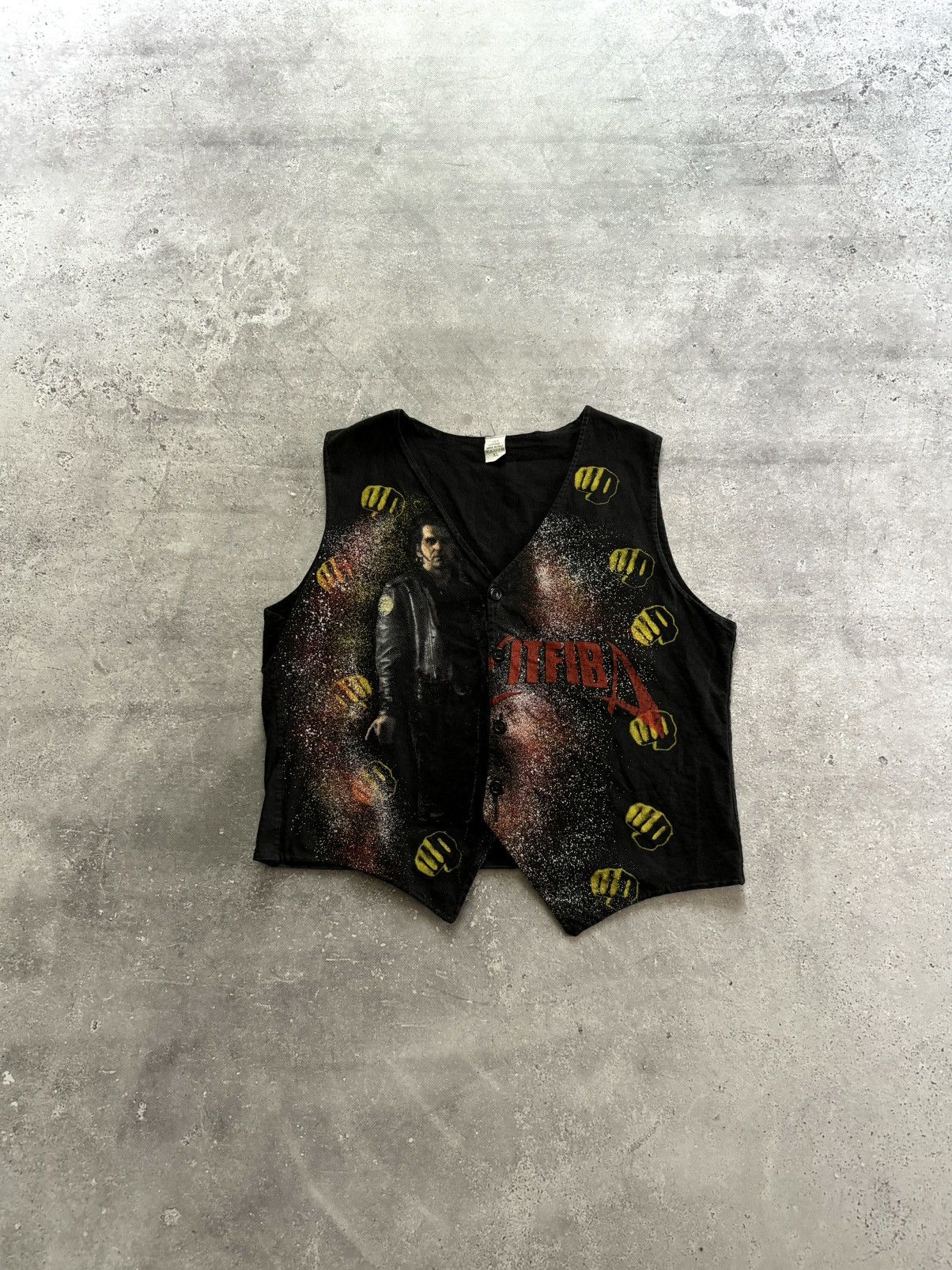 Band Tees × Vintage Vintage 90s Litfiba All Over Print Band Vest Size US S / EU 44-46 / 1 - 4 Thumbnail