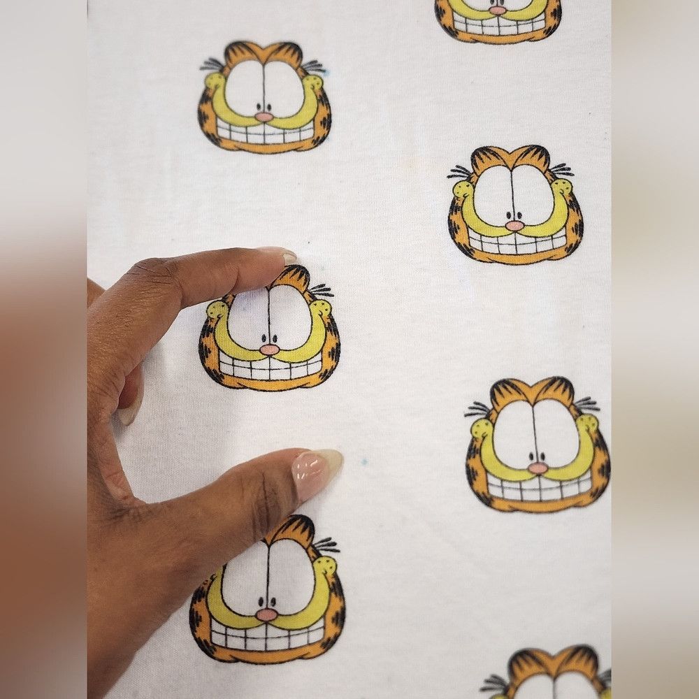 Other Garfield White T-Shirt Cartoon Printed Head Garfield Size US M / EU 48-50 / 2 - 9 Thumbnail