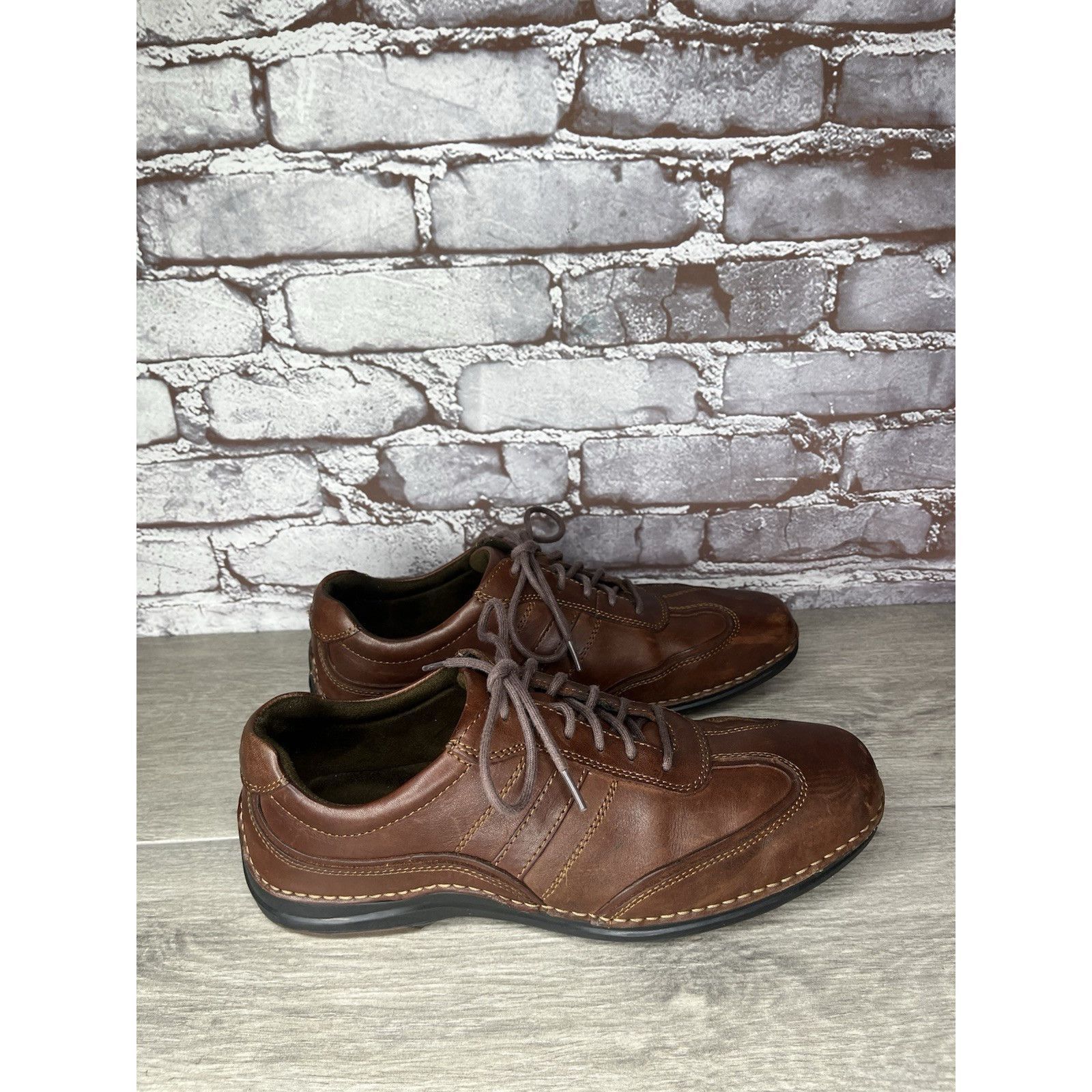 Rockport Rockport K52456 Brown Leather Casual Lace Up Casual Sneakers Size US 9 / EU 42 - 12 Thumbnail