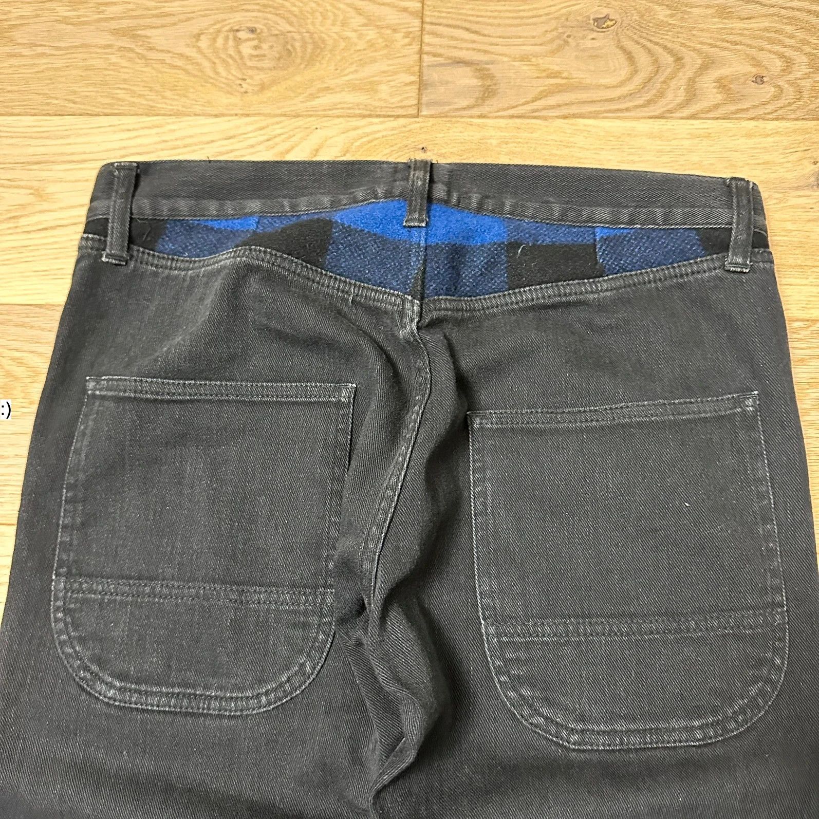 Junya Watanabe Jeans Junya Watanabe CDG Black Wool Blue Tartan AW14 Size US 30 / EU 46 - 3 Thumbnail