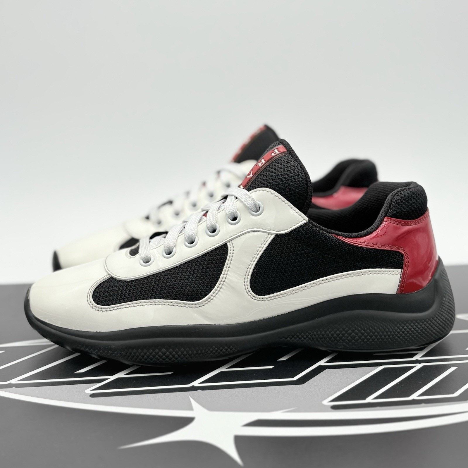 Prada Prada Americas Cup ' Black White Red ' | SUPER CLEAN! Size US 7 / EU 40 - 1 Thumbnail