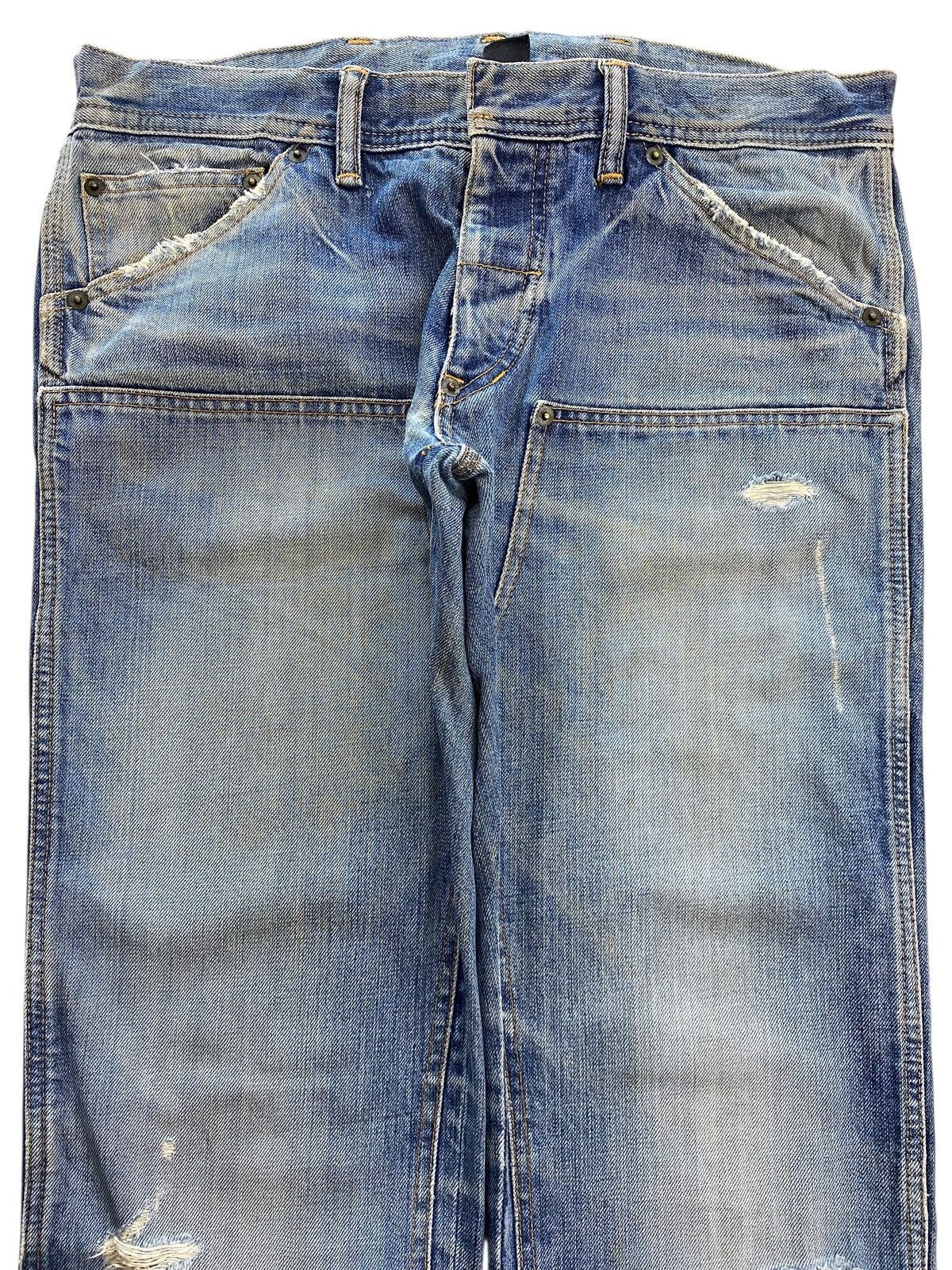 Pledge Pledge Faded Wash Ripped Style Straight Leg Jean Size US 32 / EU 48 - 2 Thumbnail