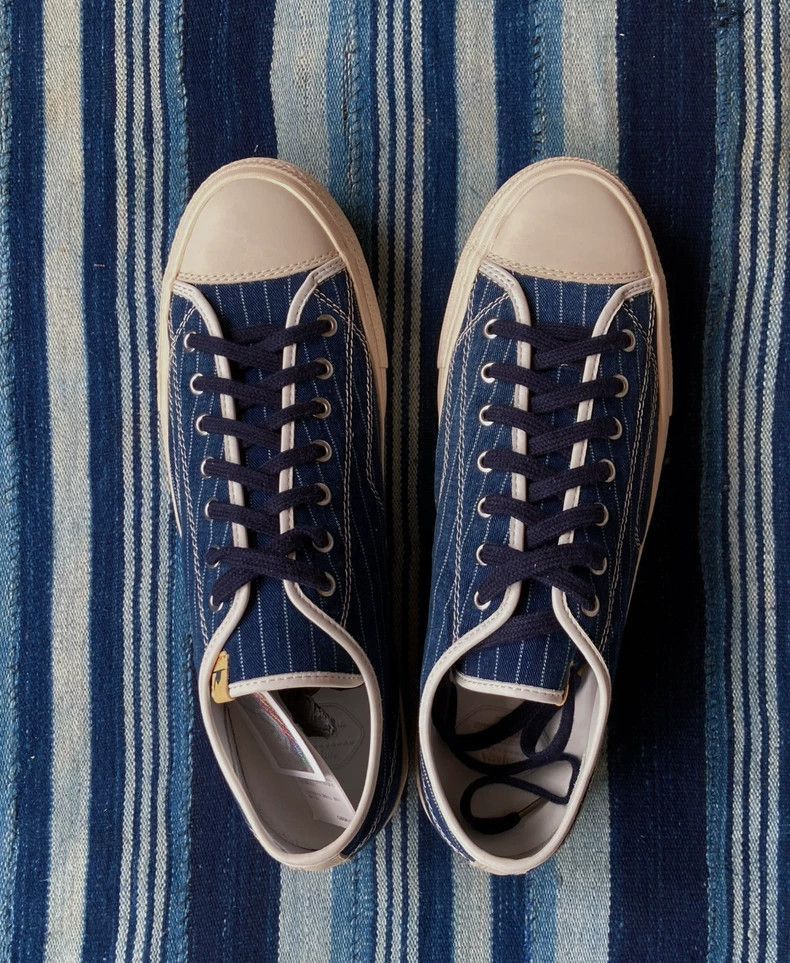 Visvim VISVIM SKAGWAY LO WABASH 15SS blue striped casual sneakers- Size US 11 / EU 44 - 2 Thumbnail