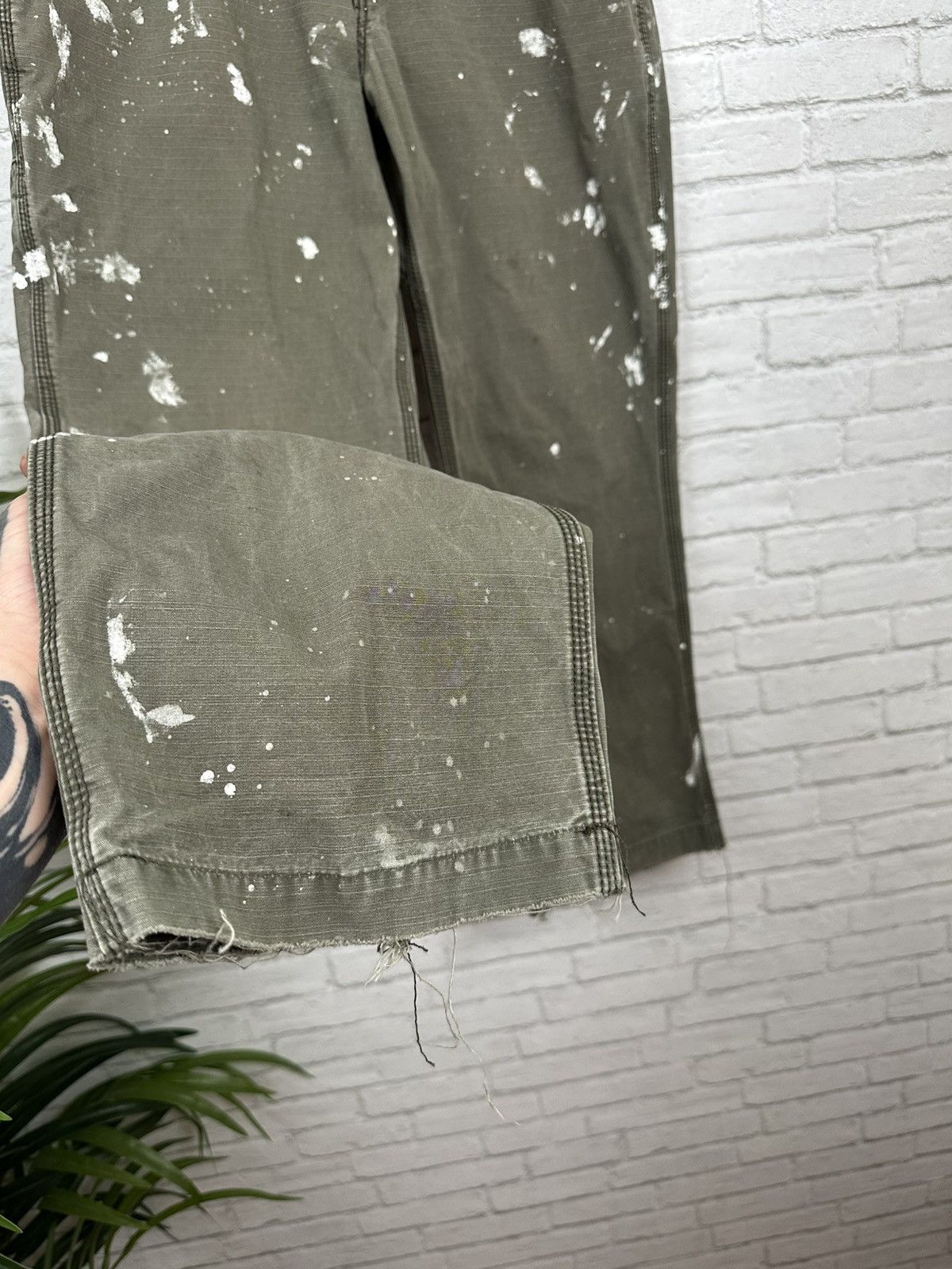 Carhartt (34x29) FADED PAINT THRASHED Carhartt Work Pants Size US 34 / EU 50 - 2 Thumbnail