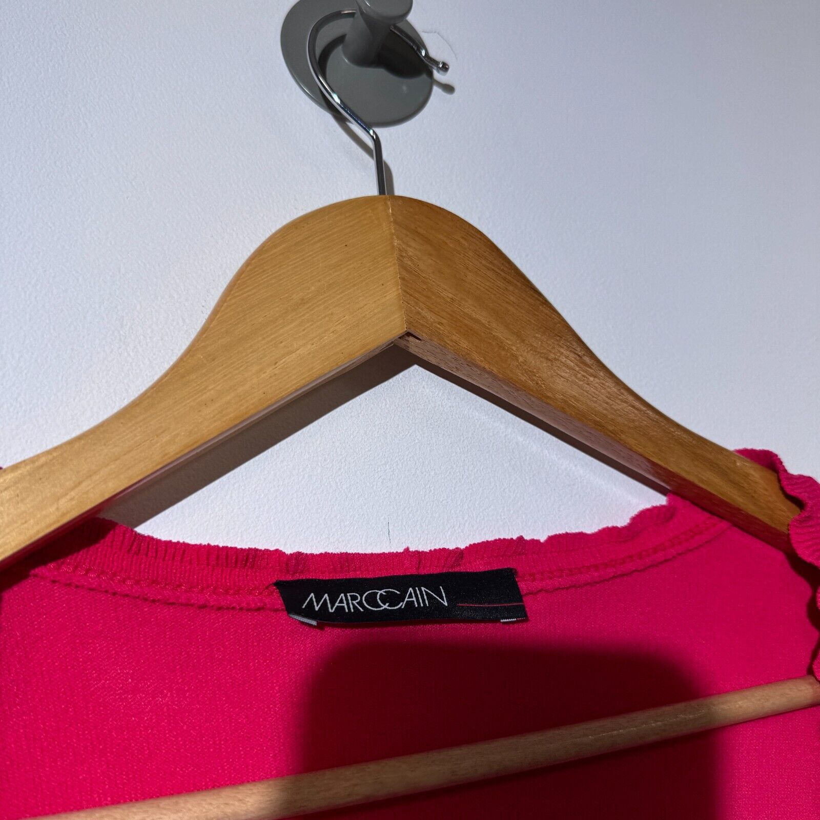 Vintage Marc Cain Pink Red Viscose Cardigan Sweater Size L 90s Y2K Size US L / EU 52-54 / 3 - 3 Thumbnail