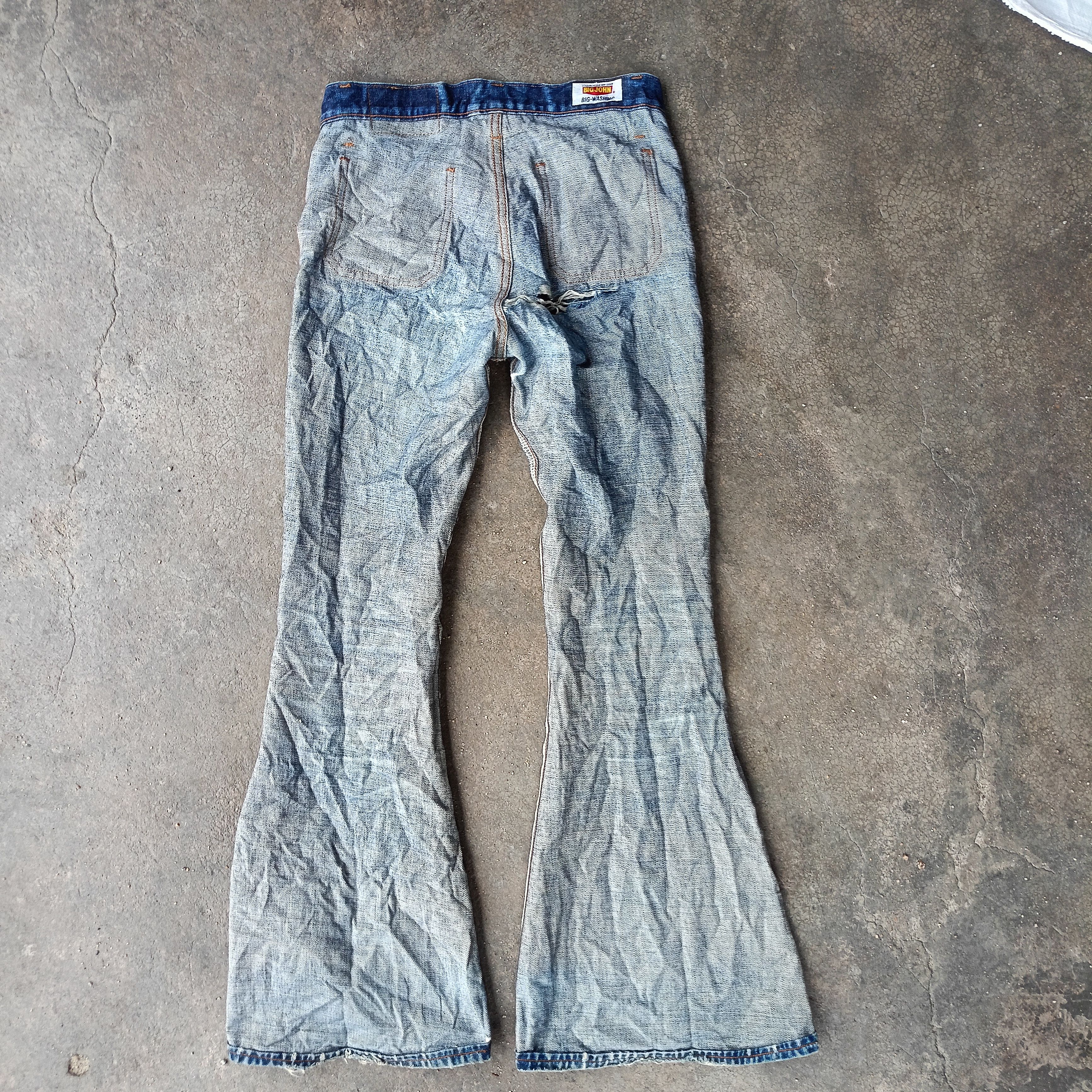 Japanese Brand Distressed boot Cut Vintage Big John Size 29" - 3 Thumbnail