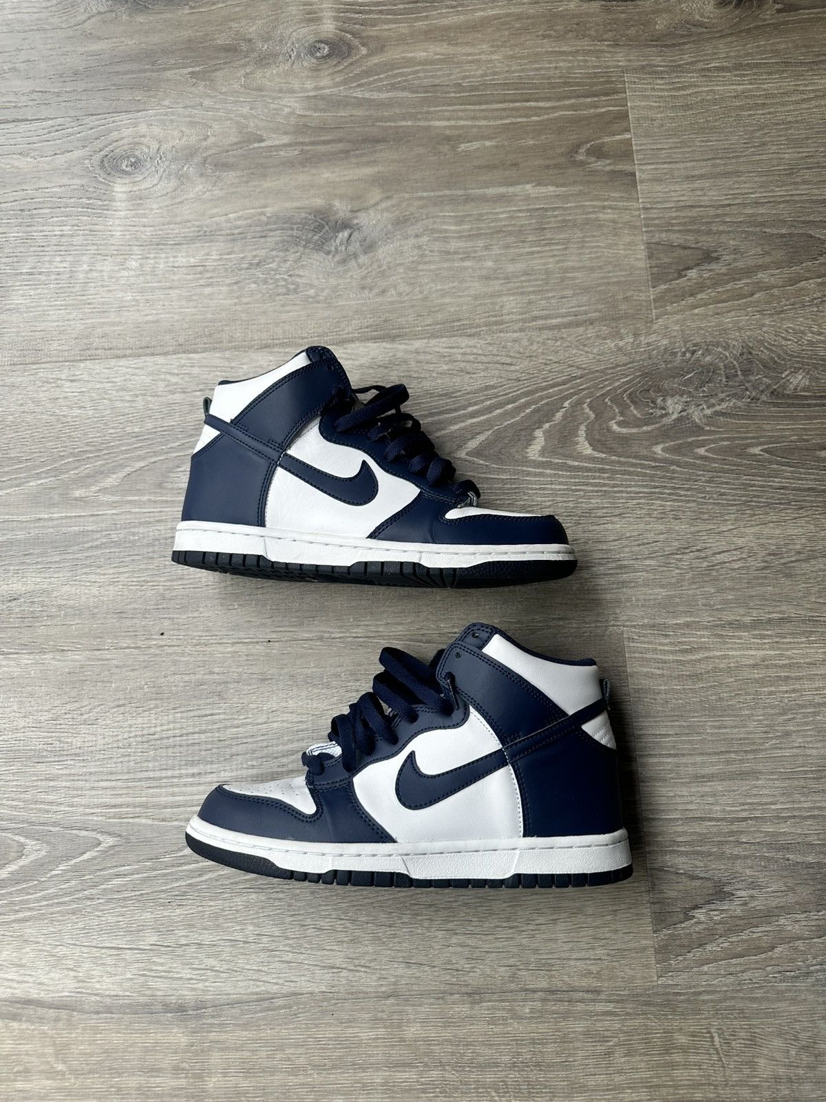 Nike Hi top Navy dunks Size US 5.5 / EU 38 - 1 Thumbnail