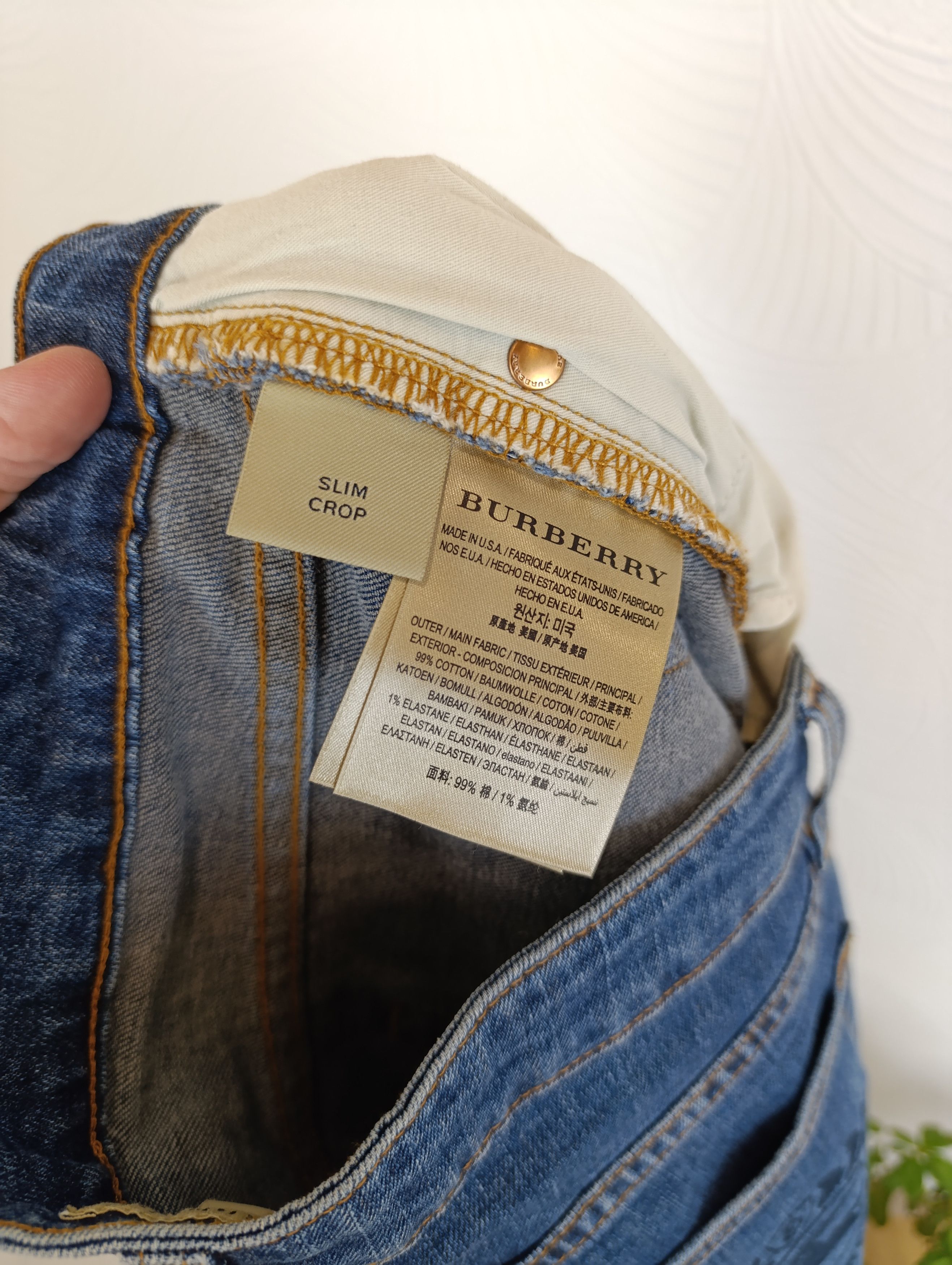 Burberry BURBERRY LONDON ENGLAND SLIM CROP WOMENS JEAN'S Size 25" / US 0 / IT 36 - 16 Thumbnail