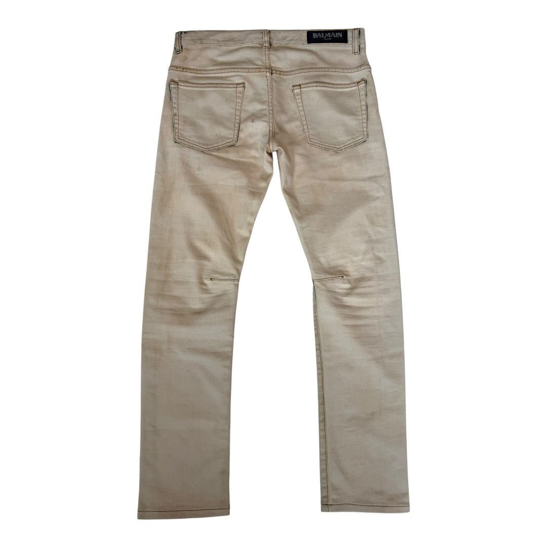 Balmain Balmain Spring 2012 Bleach Dye Distressed Darted Slim Denim Size US 30 / EU 46 - 3 Thumbnail