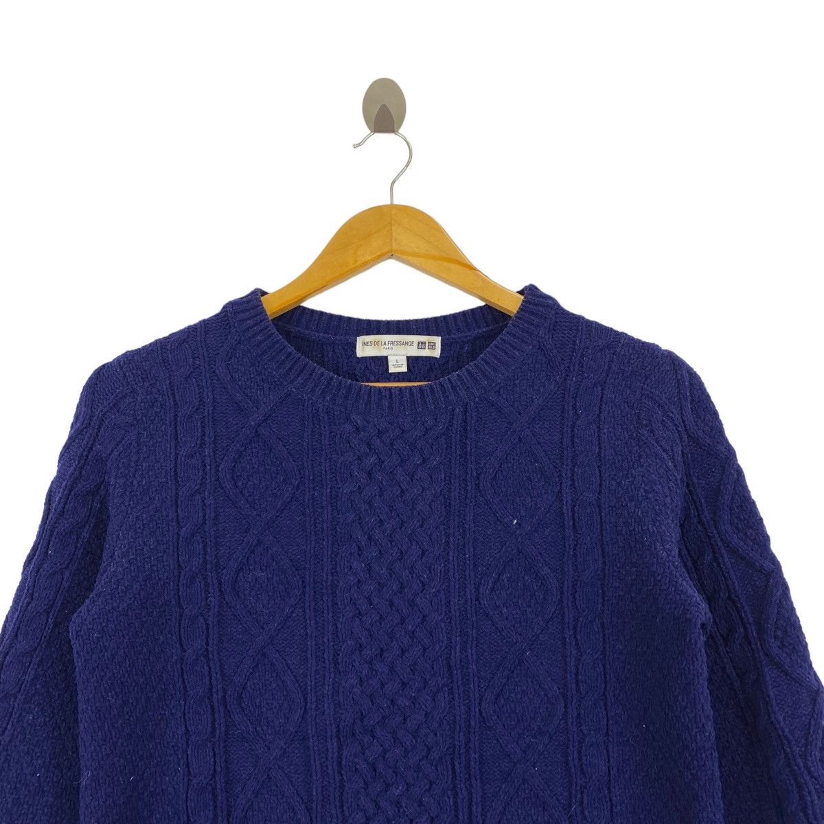 Uniqlo × Vintage Vintage INES De La FRESSANGE x Uniqlo Knitwear Style Wool Size US L / EU 52-54 / 3 - 2 Thumbnail