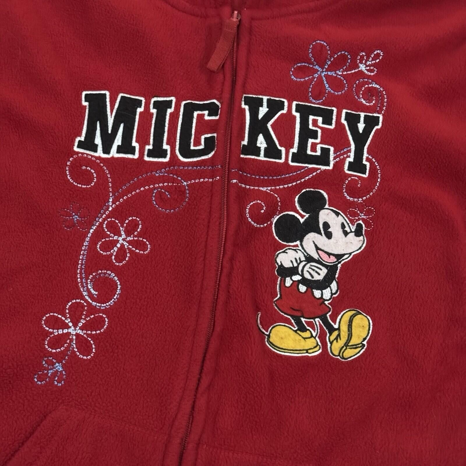 Disney Vintage Y2k Disney Mickey Mouse Fleece Red Hoodie Size XXL / US 16-18 / IT 52-54 - 2 Thumbnail