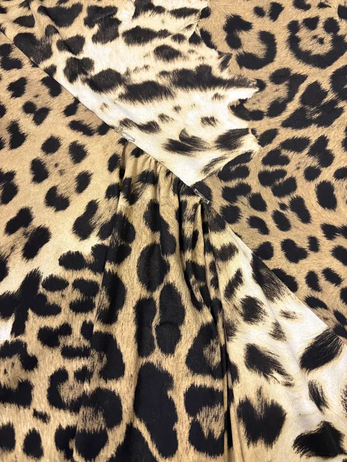 Roberto Cavalli × Vintage Roberto Cavalli Leopard Print Safari Dress Size M / US 6-8 / IT 42-44 - 5 Thumbnail