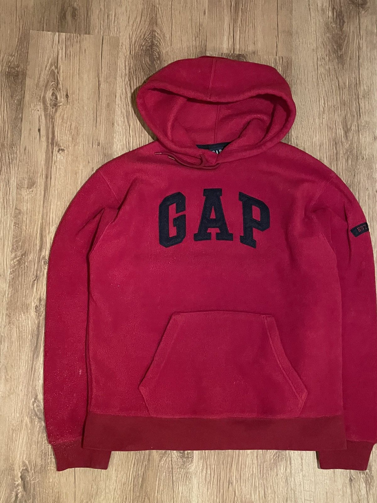Gap × Vintage Vintage Gap Fleece Hoodie Bagyfit Oversized Y2k Streetwear Size US M / EU 48-50 / 2 - 3 Thumbnail