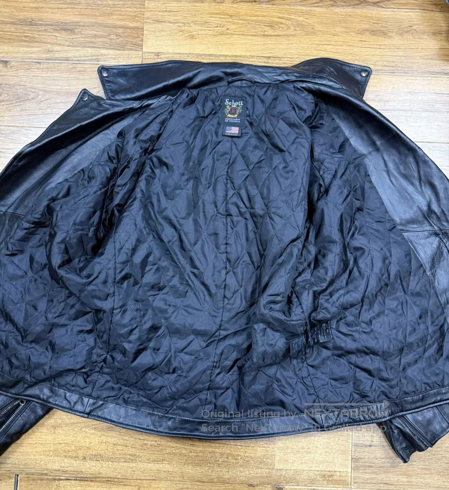 Schott Schott Leather Motorcycle Jacket for Men. Size US XXS / EU 40 - 3 Thumbnail