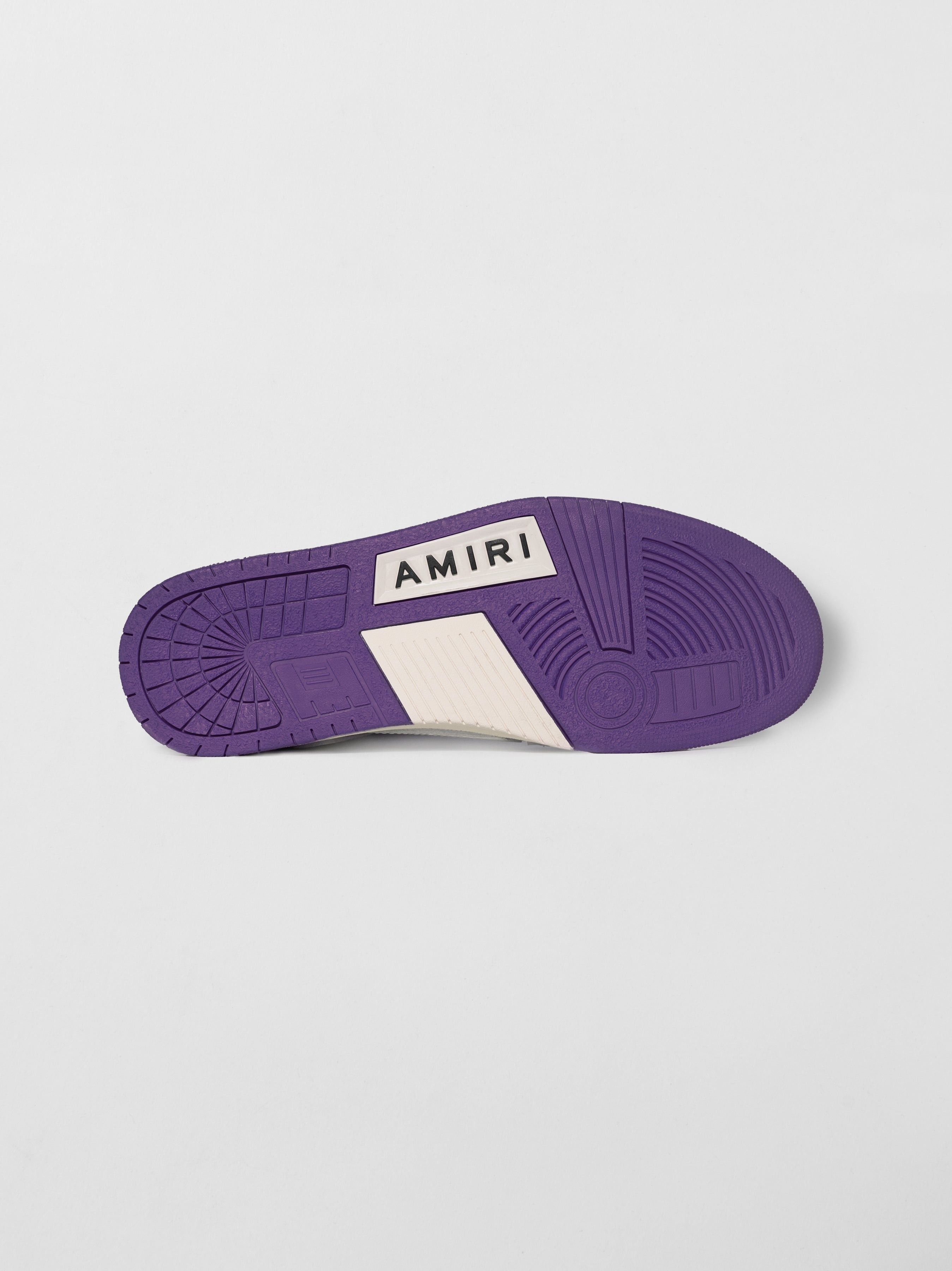 Amiri o1mle0326 Skelton Low-Top Sneakers in Purple/White Size US 14 / EU 47 - 5 Thumbnail