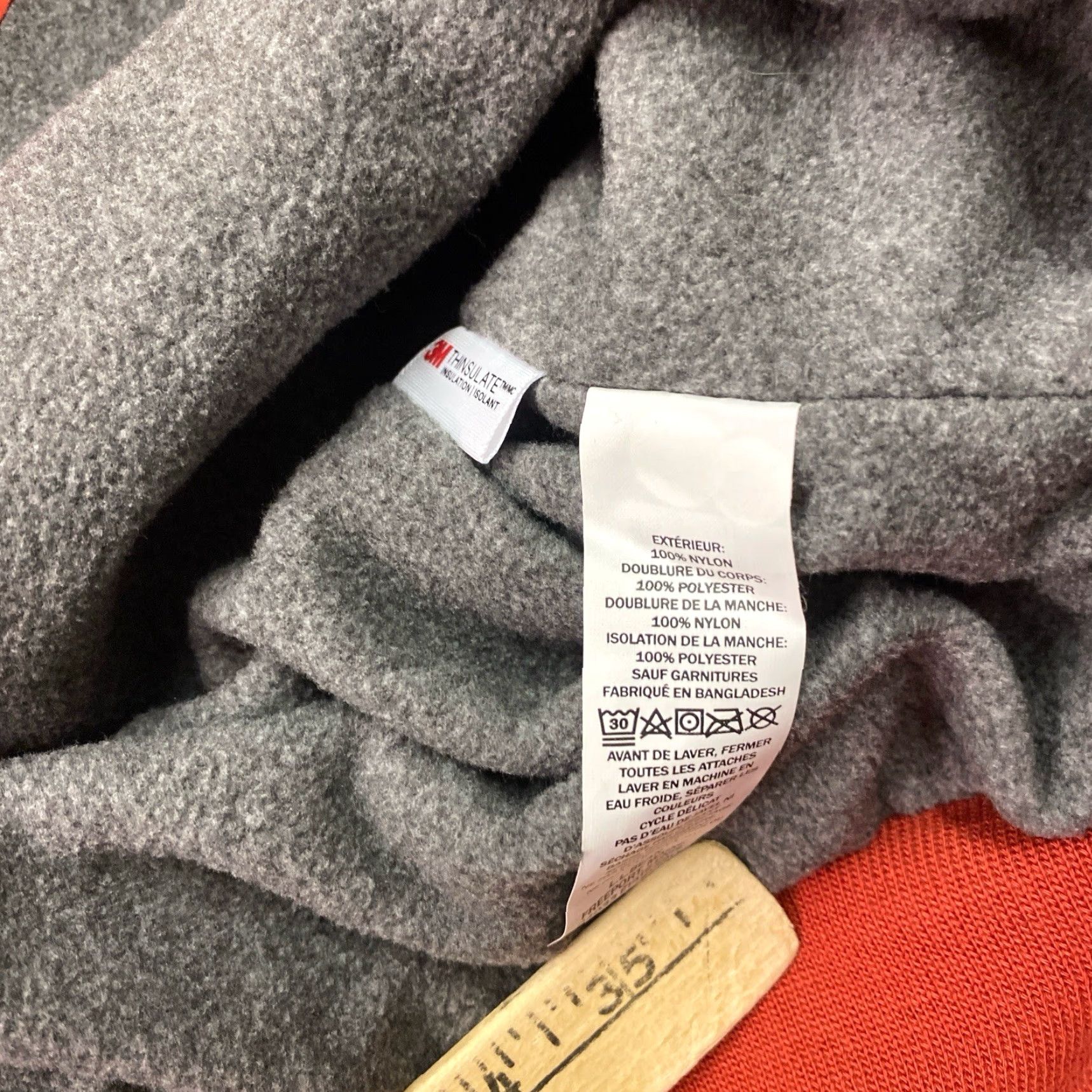 Vintage VINTAGE L.L. Bean Jacket Orange Fleece XL Bomber Jacket Mid-Length Zip Insulated Lined Pockets Men 90s Outdoor 80s Hiking Walking Size US XL / EU 56 / 4 - 5 Thumbnail