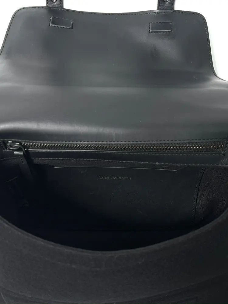 Dries Van Noten Dries Van Noten 19AW Runway Wool & Leather Joint Utility Ba Size ONE SIZE - 8 Thumbnail
