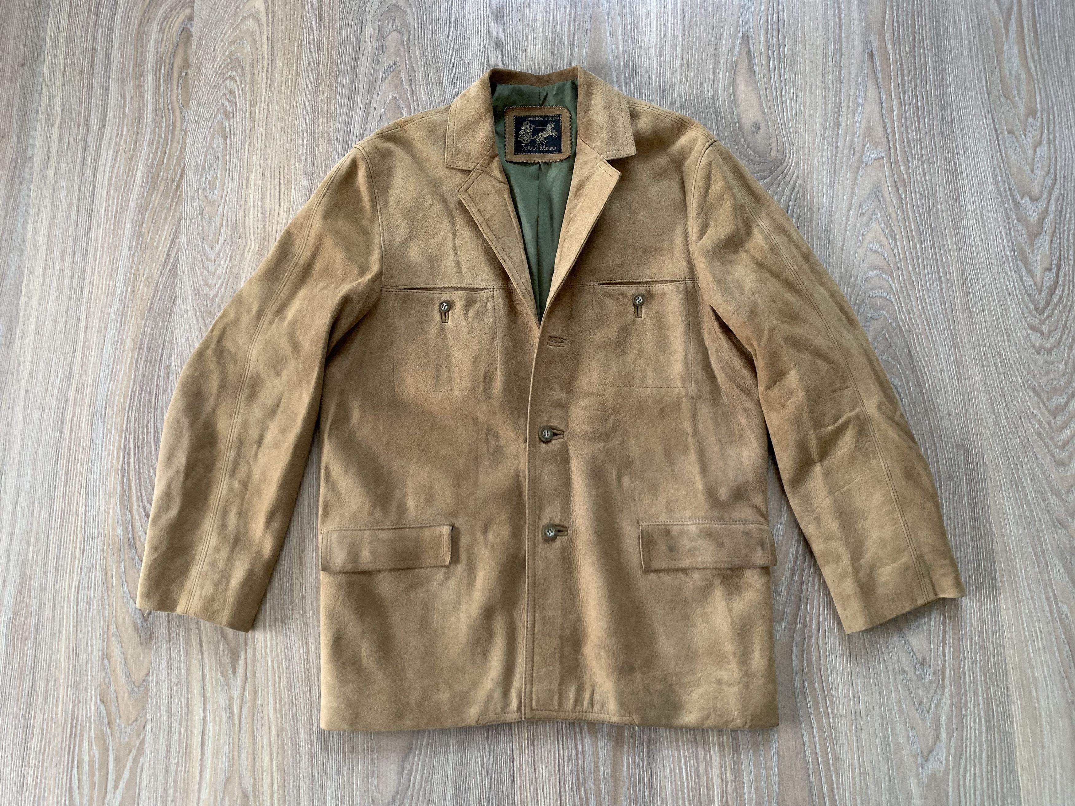 Vintage Rare Vintage John Palermo Suede Leather Jacket Size US L / EU 52-54 / 3 - 2 Thumbnail
