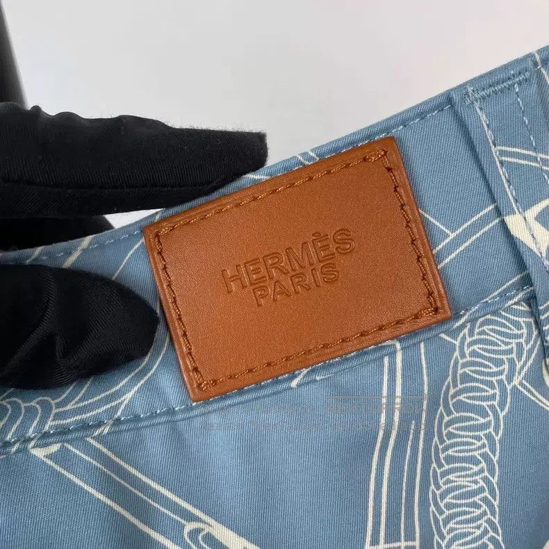 Hermes Hermes 24SS Blue Spiral Print Skirt Size 42" / US 20 - 6 Thumbnail