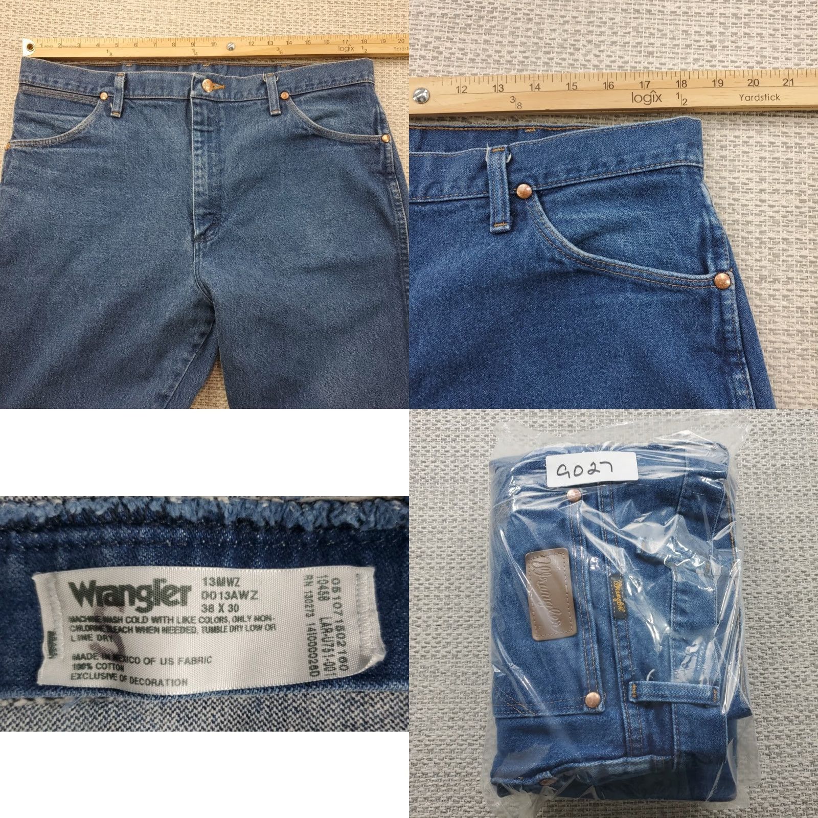 Wrangler VINTAGE Wrangler 13MWZ Jeans 38x30 Cowboy Cut Denim Size US 38 / EU 54 - 8 Thumbnail