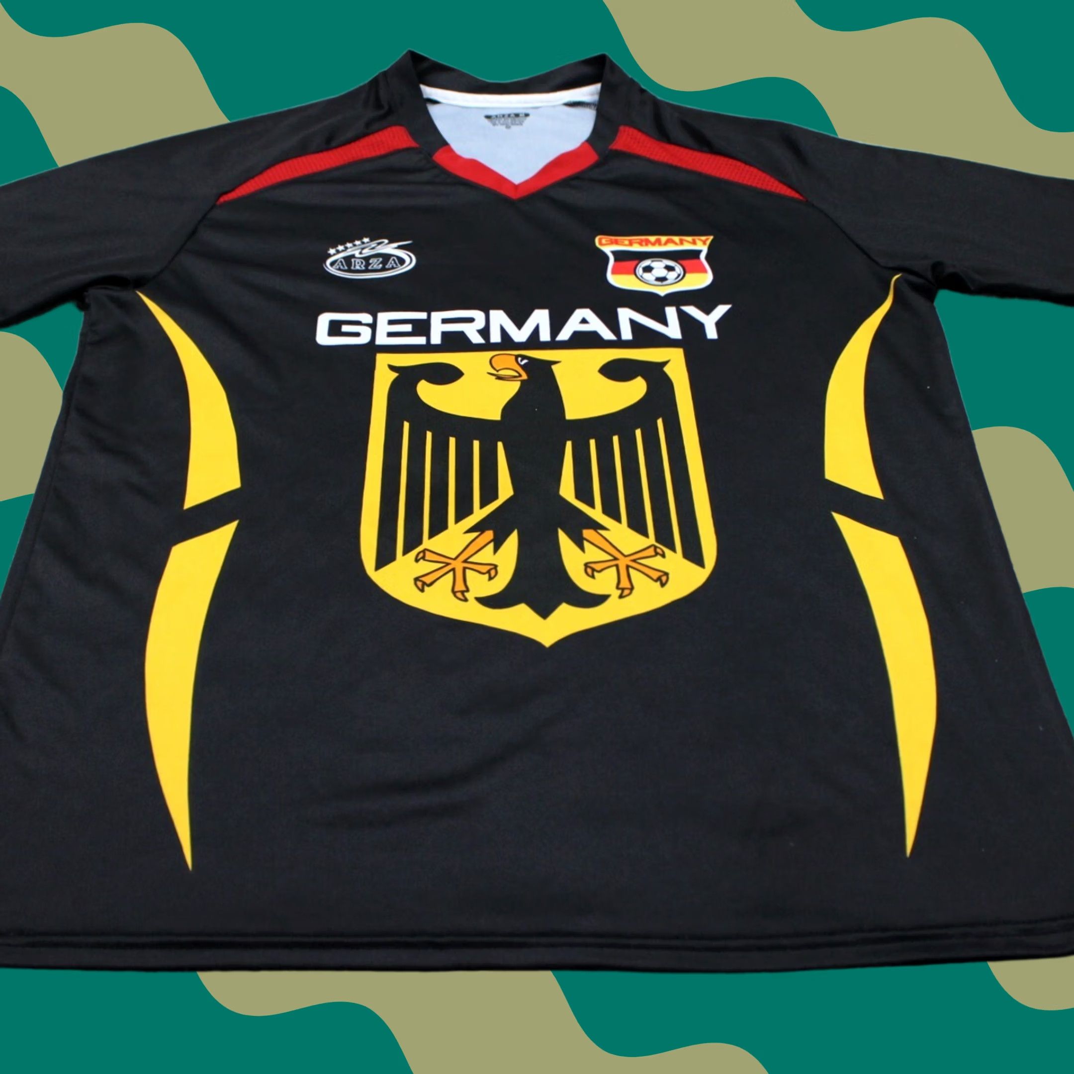 Vintage Arza Germany Fifa World Cup 2006 Shirt Mens Medium Black V-Neck S/S Pullover Shirt Size US M / EU 48-50 / 2 - 1 Thumbnail