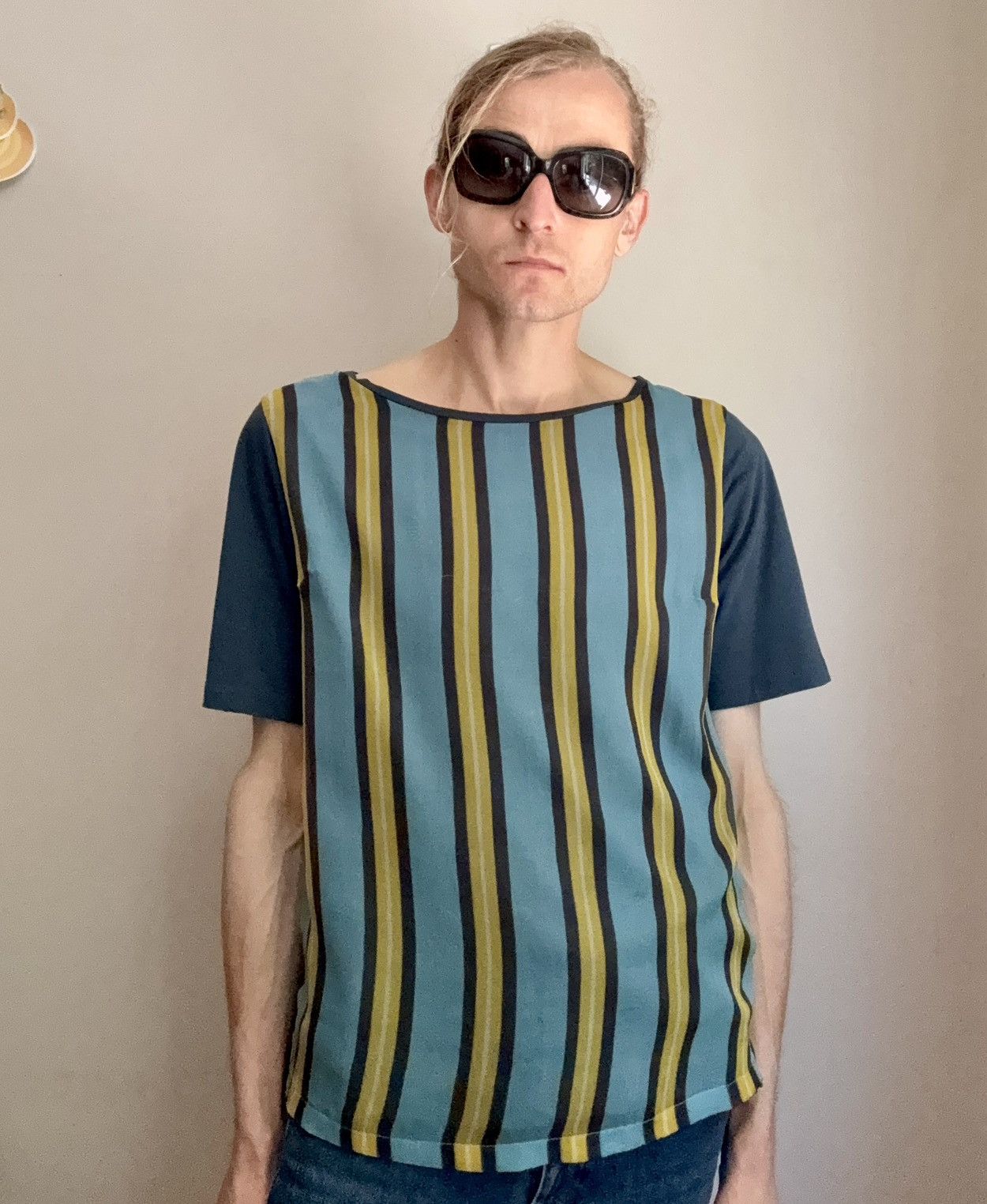 Dries Van Noten Dries Van Noten Vintage Silk Overlay Striped Tee Size US S / EU 44-46 / 1 - 1 Thumbnail