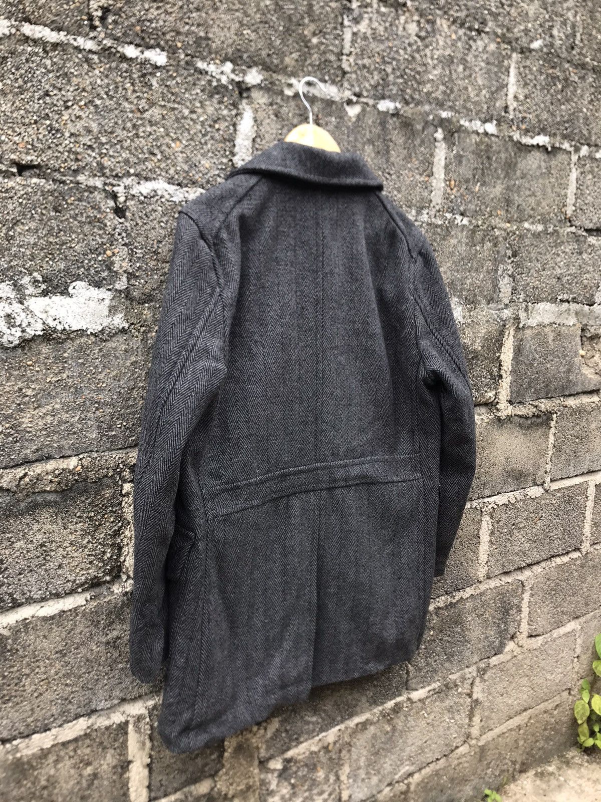GU 🔥Japanese Brand GU Herringbone Double Breasted Peacoat Size US L / EU 52-54 / 3 - 13 Thumbnail