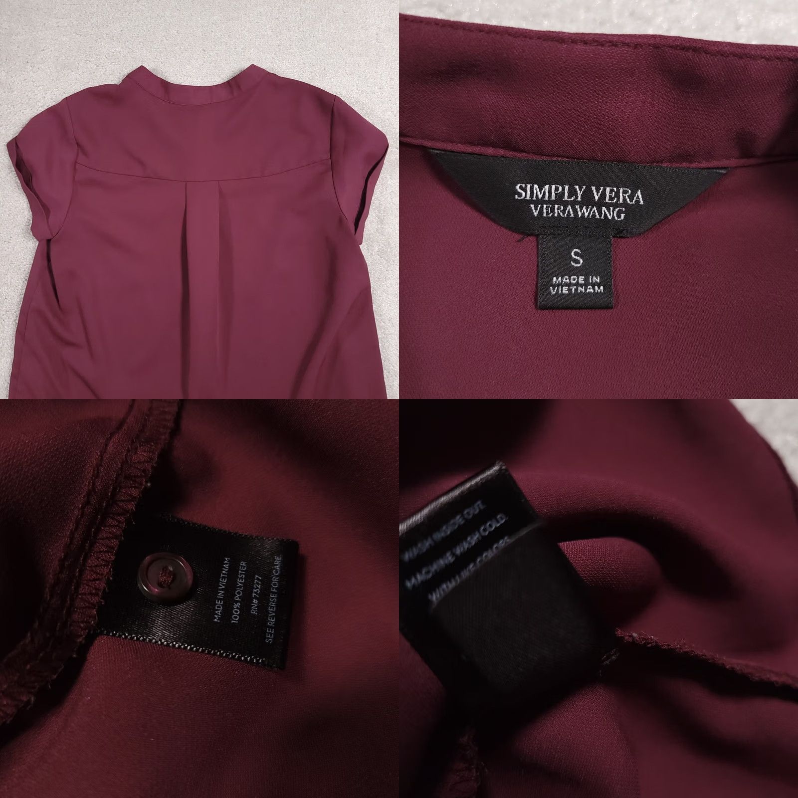 Vintage VINTAGE? No. Simply Vera Verawang Shirt Women S Short Sleeve Blouse Pink Henley Shirt Women S Pink Henley Blouse Size S / US 4 / IT 40 - 9 Thumbnail